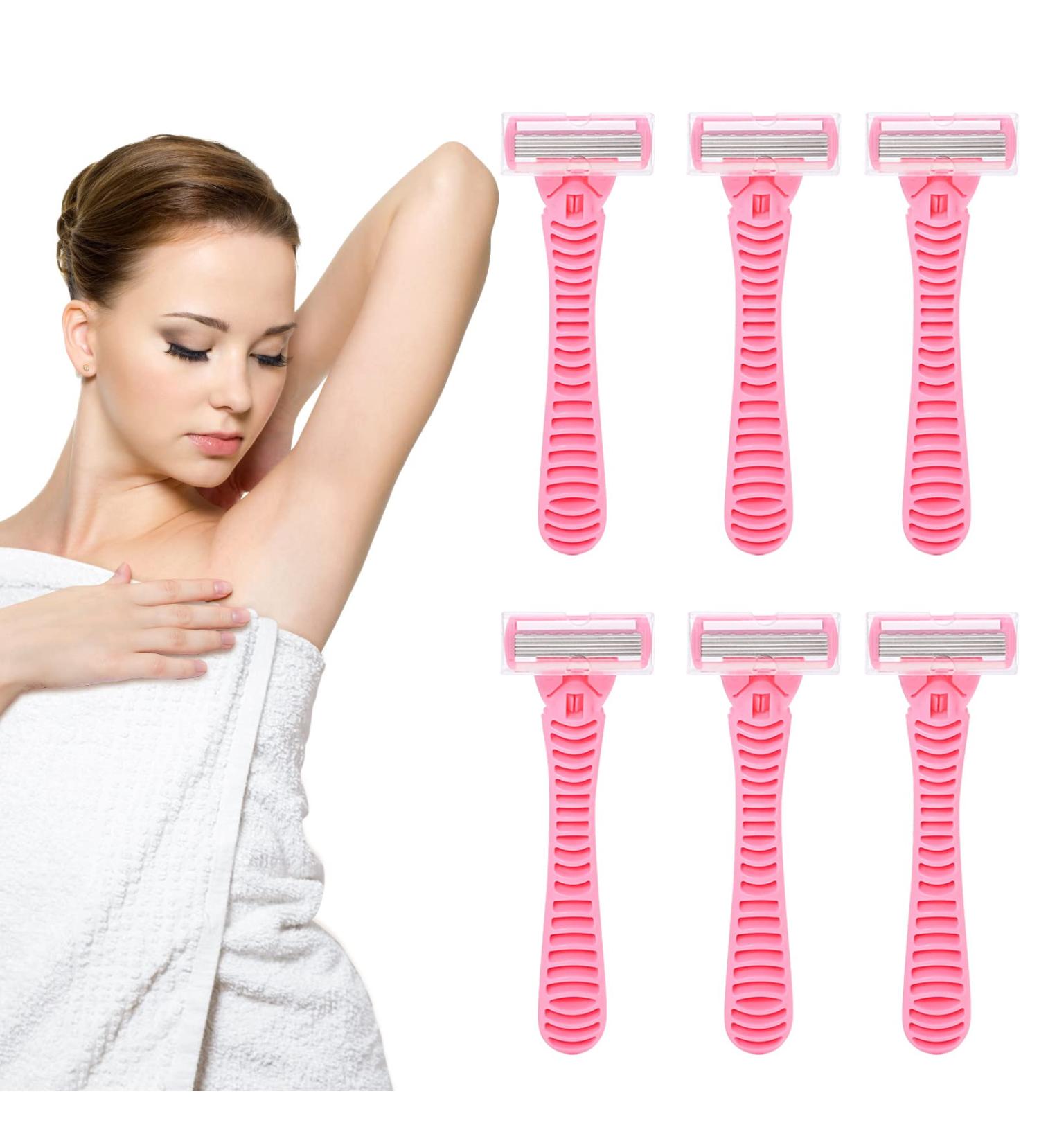BEoffer 6-Pack Women's Razor Blades for Silky Smooth Shave - Close, Comfortable Shave with Minimal Irritation - Disposable Razors for Body, Arm, Leg, Bikini - Pink - Buy Online on GoSupps.com