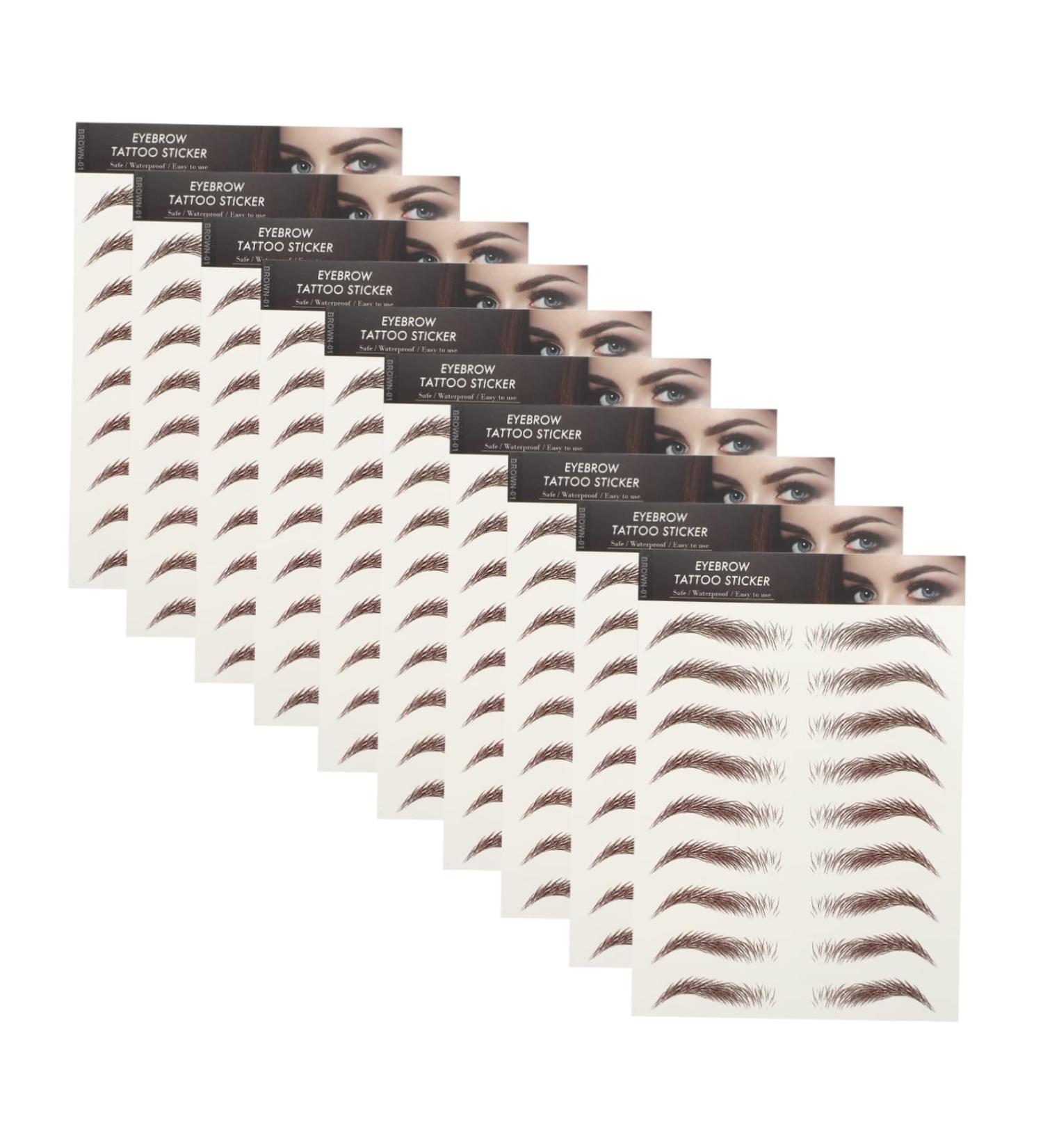 OHPHCALL 9 Sheets Waterproof Eyebrow Stickers Artificial Eyebrow Tools Imitation Eyebrow Hair Cosmetic 6d - Buy Online on GoSupps.com