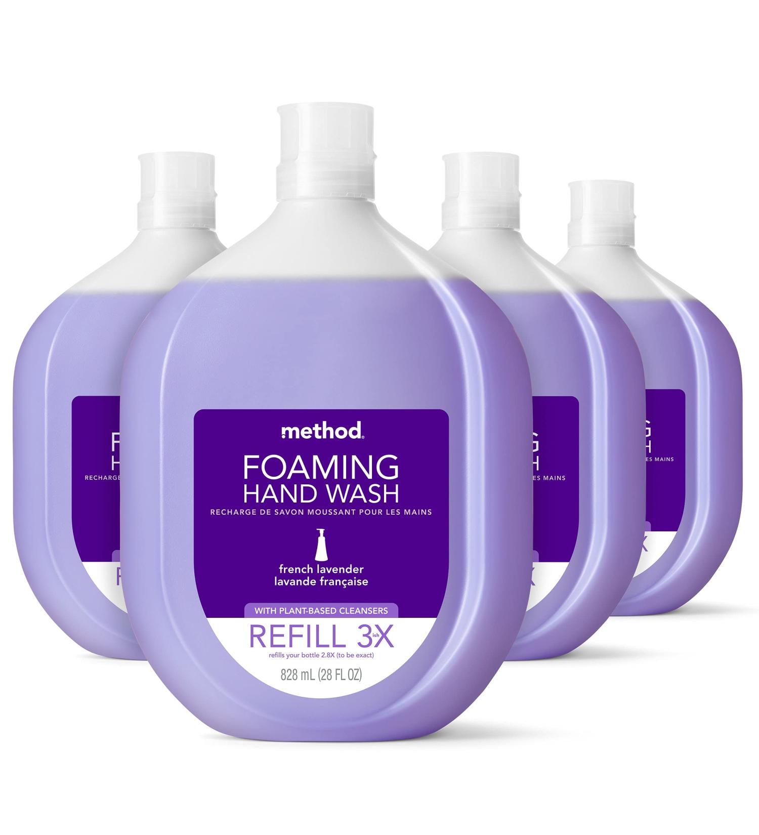 Method Foaming Hand Soap Refill 28 oz - French Lavender, 4 Pack - Recyclable & Eco-Friendly - Buy Online on GoSupps.com