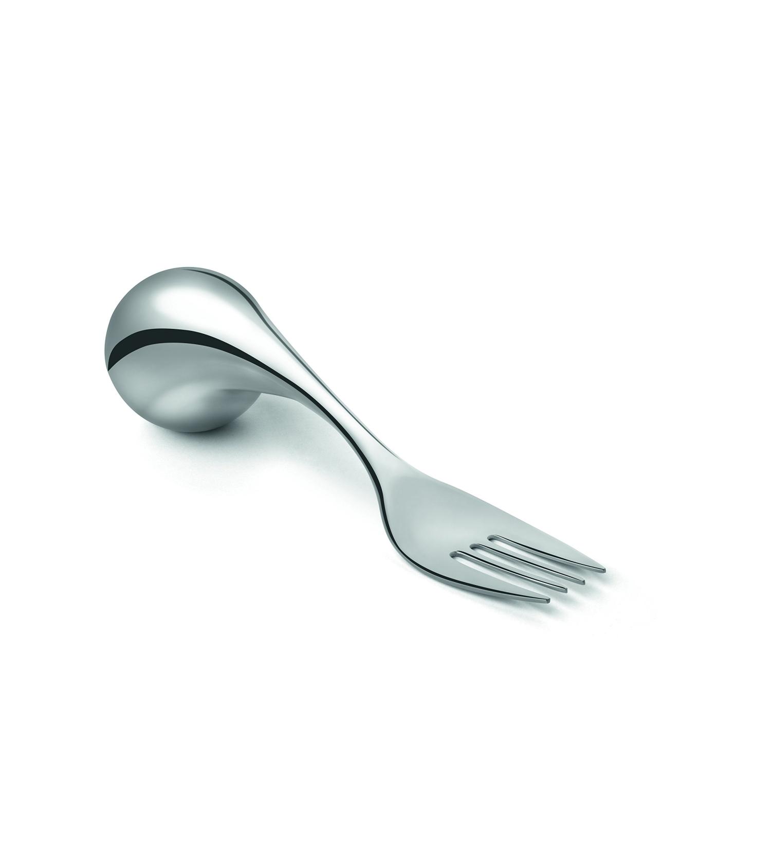 AMEFA Integral Fork for Seniors & Disabled | Ergonomic Cutlery with Spherical Grip | Dishwasher Safe - 14.3 cm - Buy Online on GoSupps.com