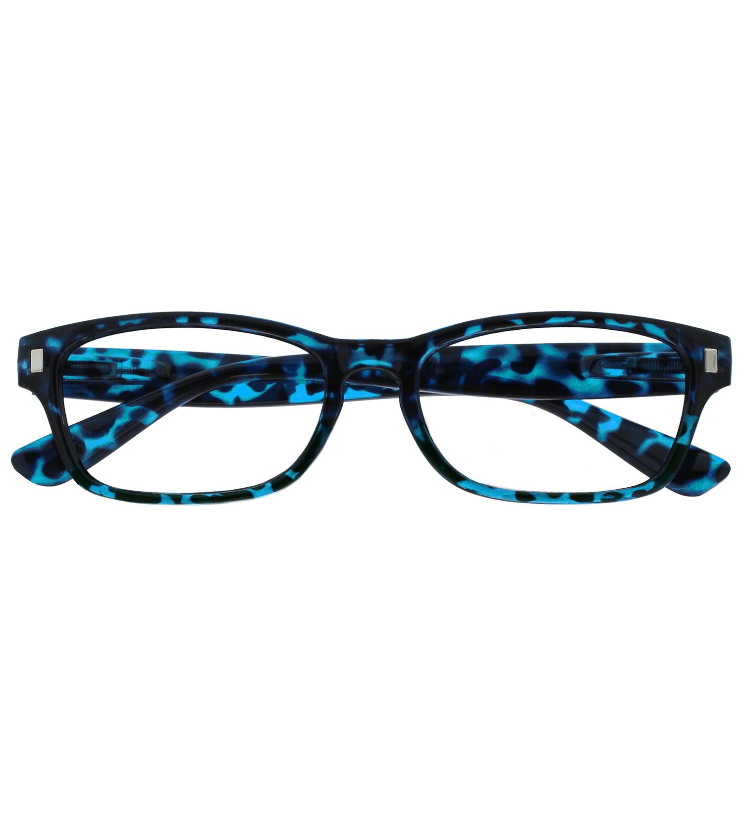 Blue Tortoiseshell Reading Glasses for Men & Women | R10-3 +2.50 - The Reading Glasses Company - Buy Online on GoSupps.com