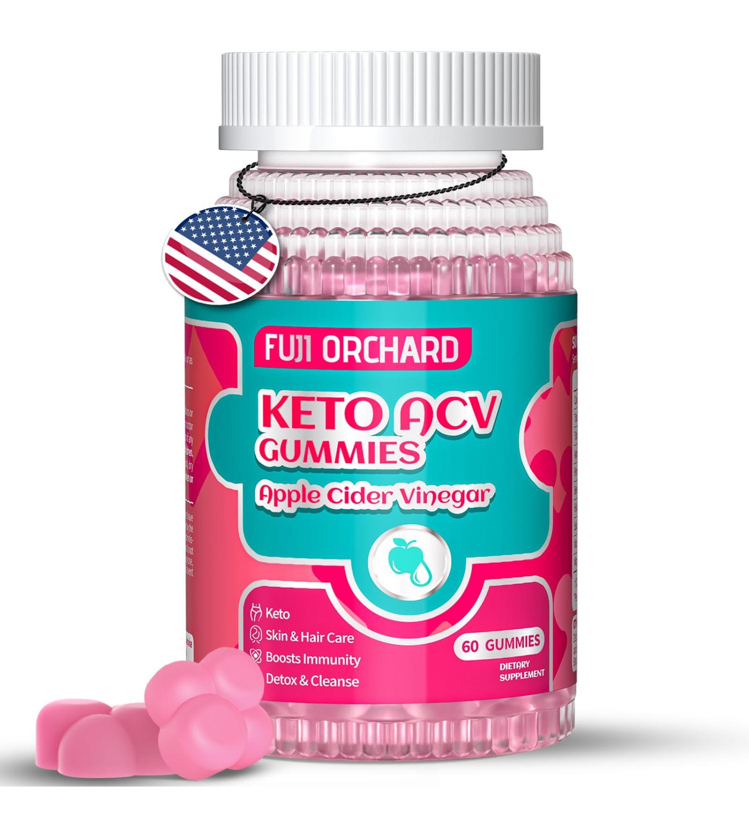Buy Apple Cider Vinegar Gummies 1500mg Keto ACV with Pomegranate & Beet Low Sugar Vegan Detox Gummies - 60 Count - Buy Online on GoSupps.com