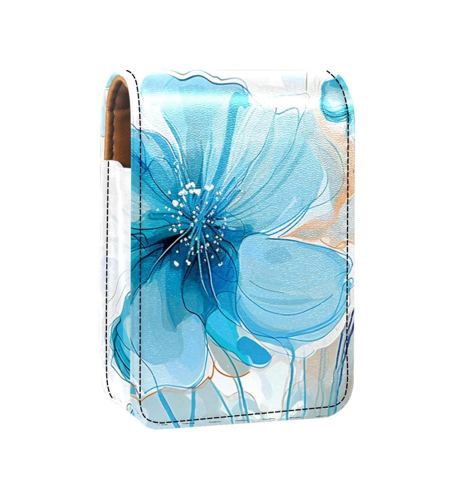 Travel Lipstick Organizer Case | Portable Makeup Bag with Mirror | Flower Blossoms Design - Shop Internationally - Buy Online on GoSupps.com