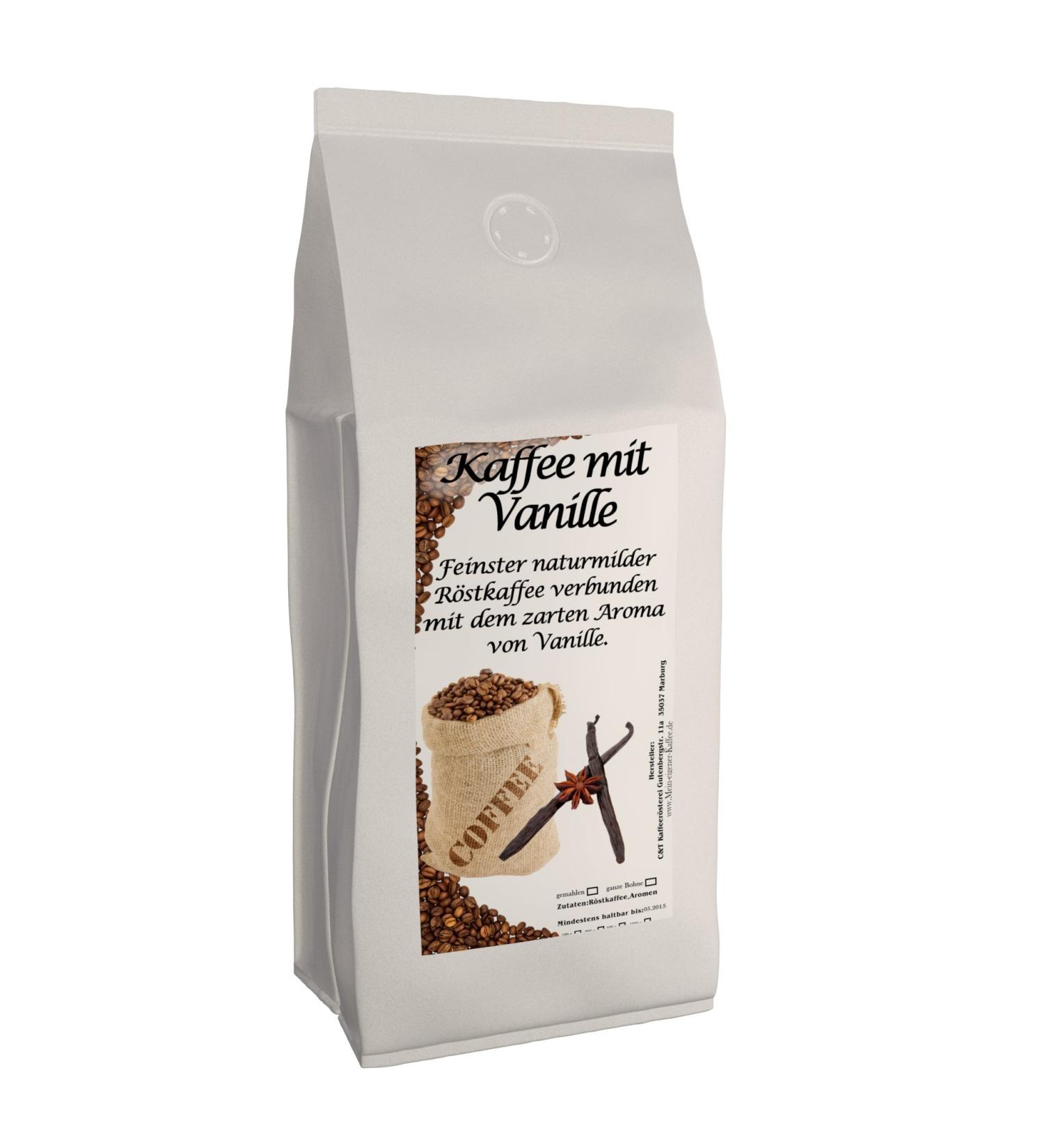Coffee Vanilla Flavored 1000g Whole Bean - Buy Online on GoSupps.com
