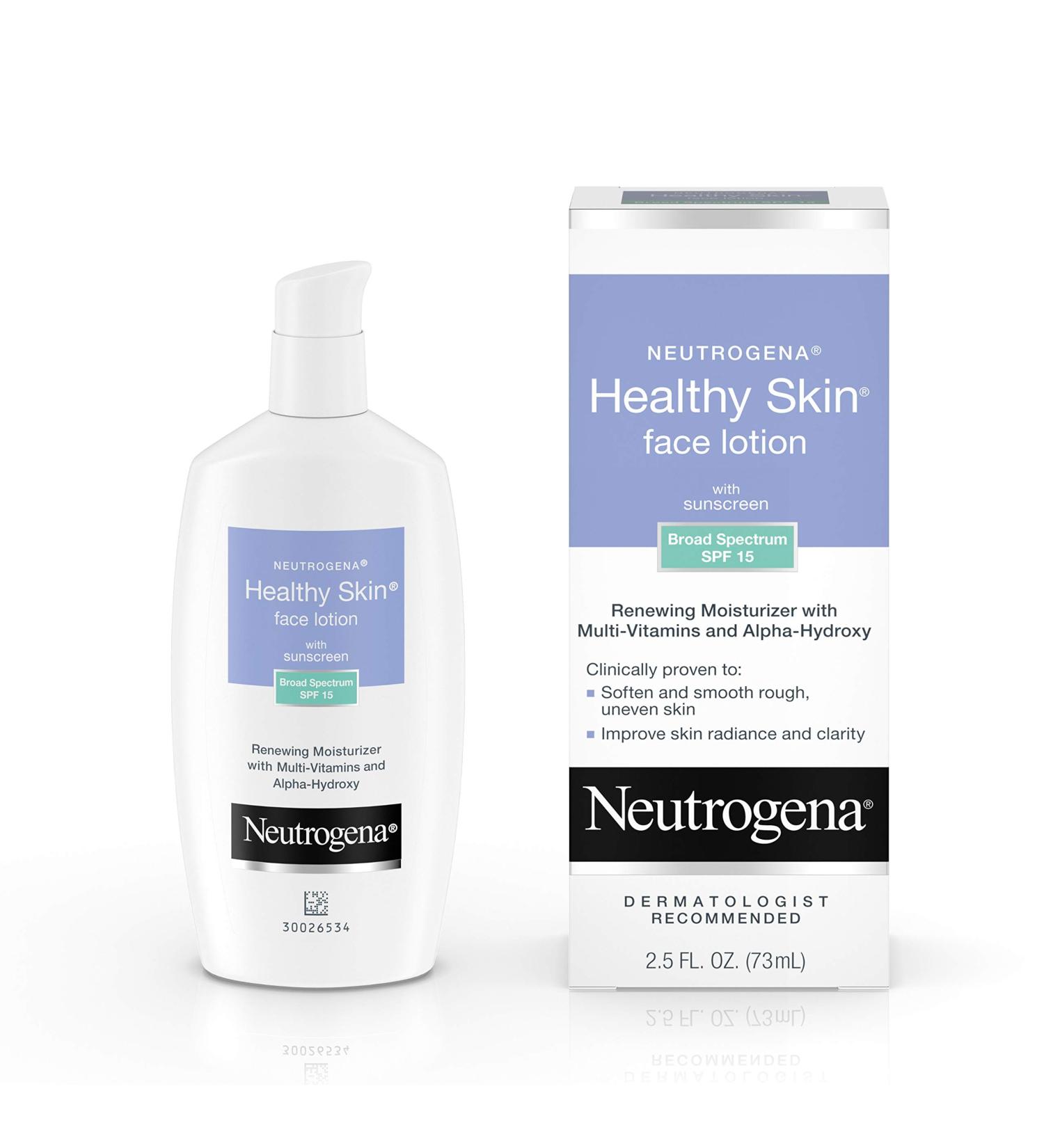 Neutrogena Healthy Skin Face Moisturizer with SPF 15 & AHA - 2.5 oz - Buy Online on GoSupps.com