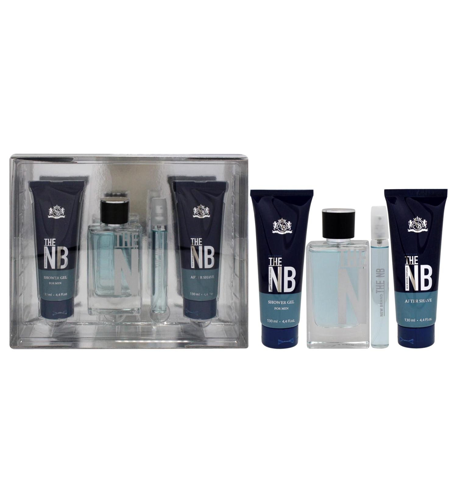 Prestige The New Brand by New Brand for Men - 4 Pc Gift Set 3.3oz EDT Spray 4.3oz Shower Gel 4.3oz After Shave 0.5oz EDT Spray - Buy Online on GoSupps.com