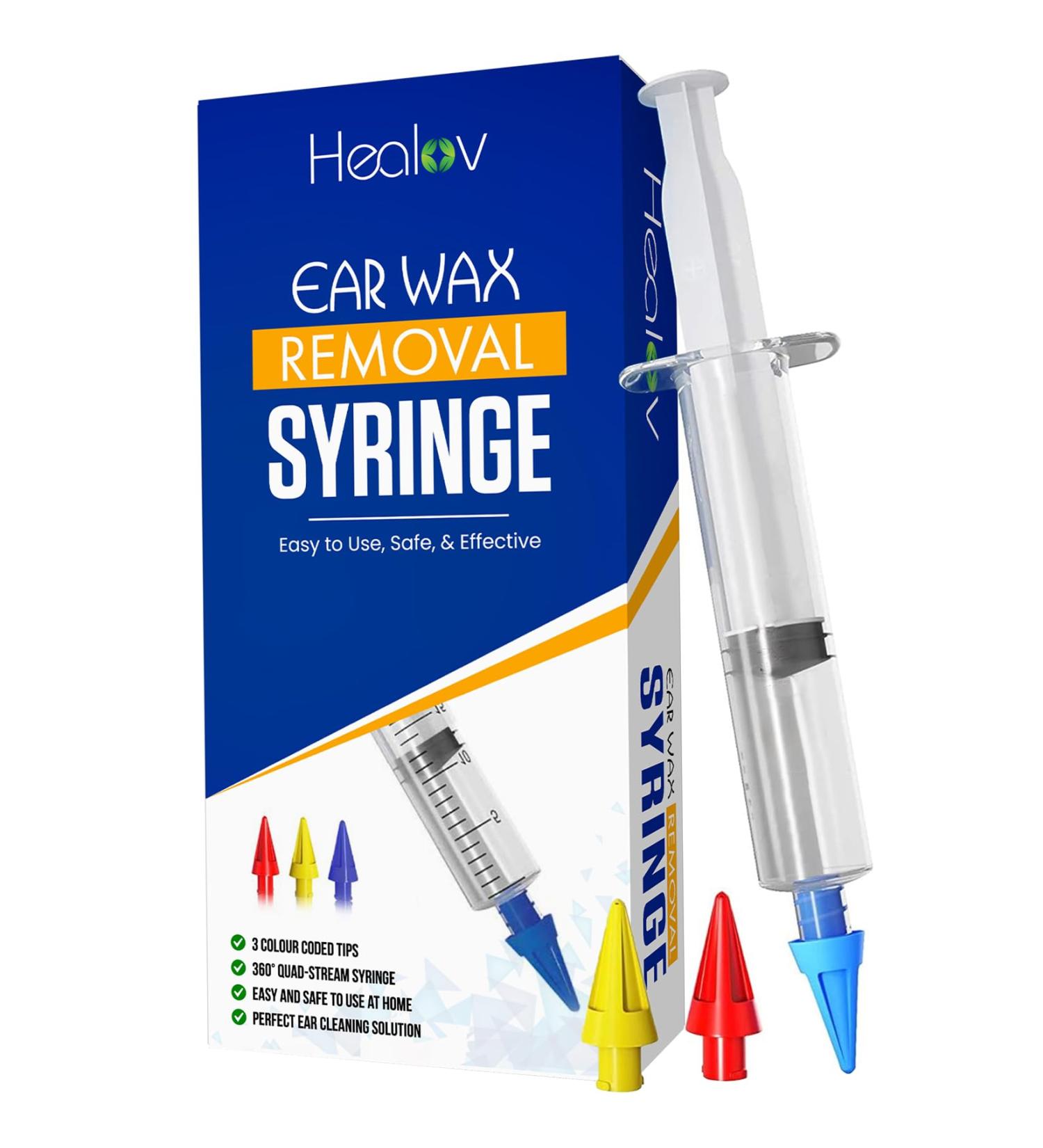 Ear Wax Removal Syringe Kit - Safe & Effective Water Irrigation Ear Cleaner for Improved Hearing | Easy to Use for Kids & Adults - Buy Online on GoSupps.com