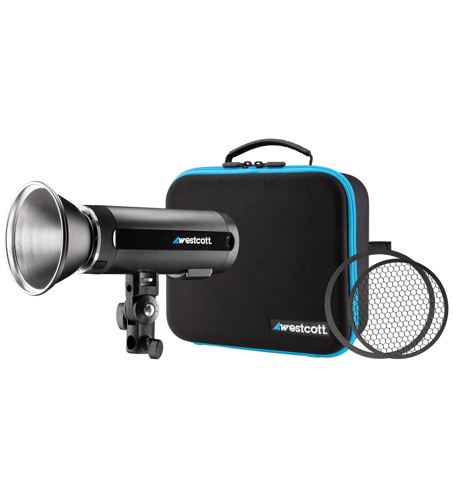 Westcott FJ200 Round Head Pocket Strobe - TTL, HSS, 1.3 sec Recycle Time - Includes Bracket, Honeycomb Grid, Gel Clip & Travel Case - Buy Online on GoSupps.com