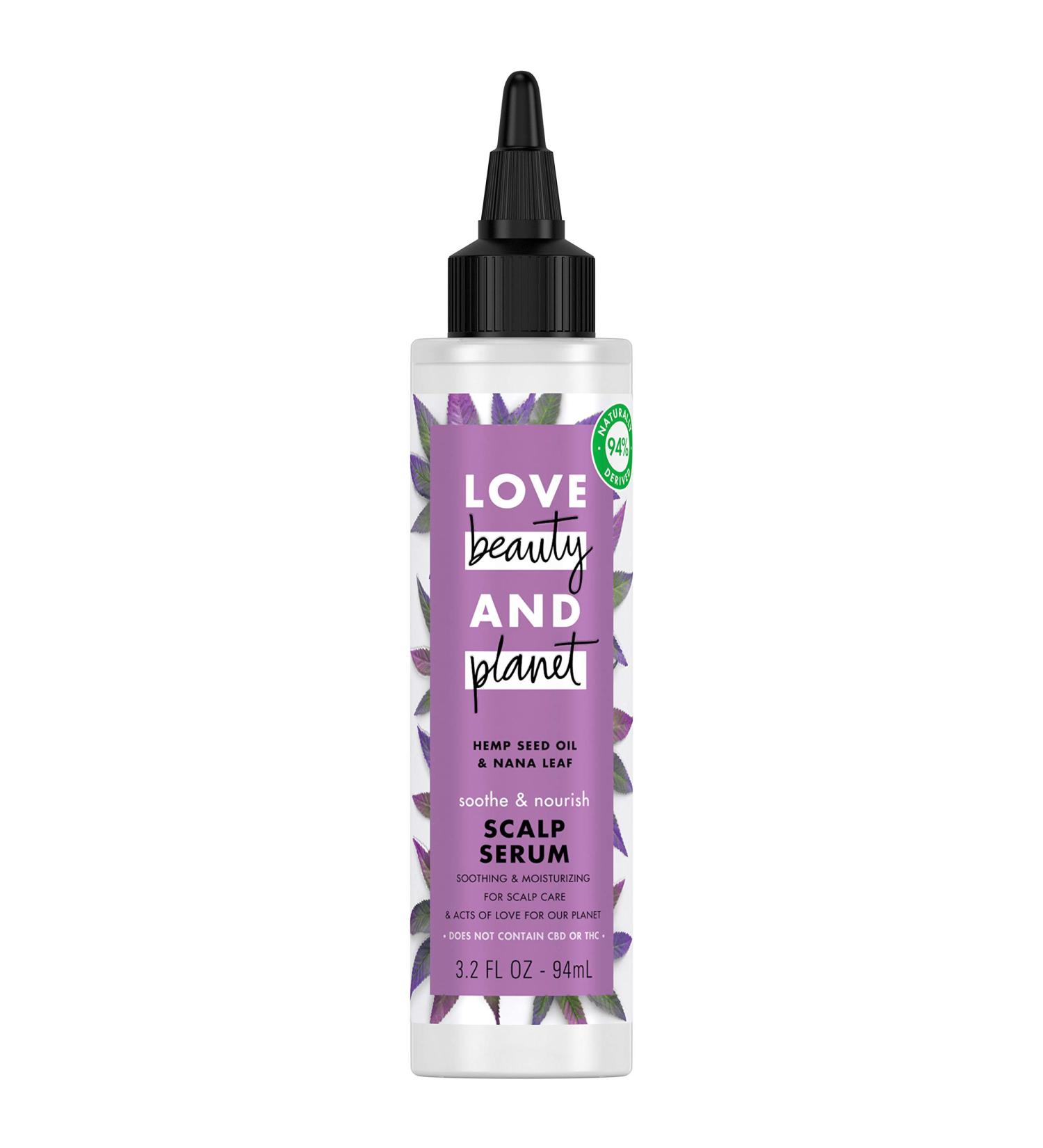 Love Beauty & Planet Scalp Serum - Soothe & Nourish Dry Scalp with Hemp Seed Oil & Nana Leaf | Vegan Paraben-free Silicone-free Cruelty-free - 3.2 oz - Buy Online on GoSupps.com