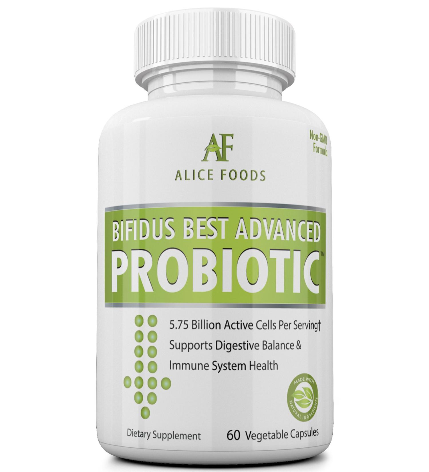 Fast Natural Bloating Relief - Bifidus Best Advanced Probiotic 60 Day + Kombucha Guide - Premium Probiotics for Men and Women - for Intestinal Problems Bloating Diarrhea Gas Bladder UTI