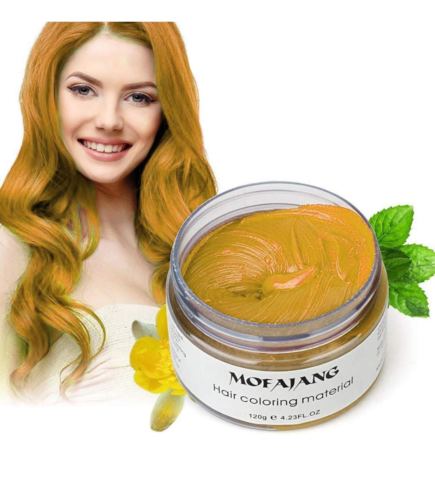 Temporary Yellow Hair Color Wax | Washable Styling Pomade for Parties Cosplay & Halloween - Buy Online on GoSupps.com