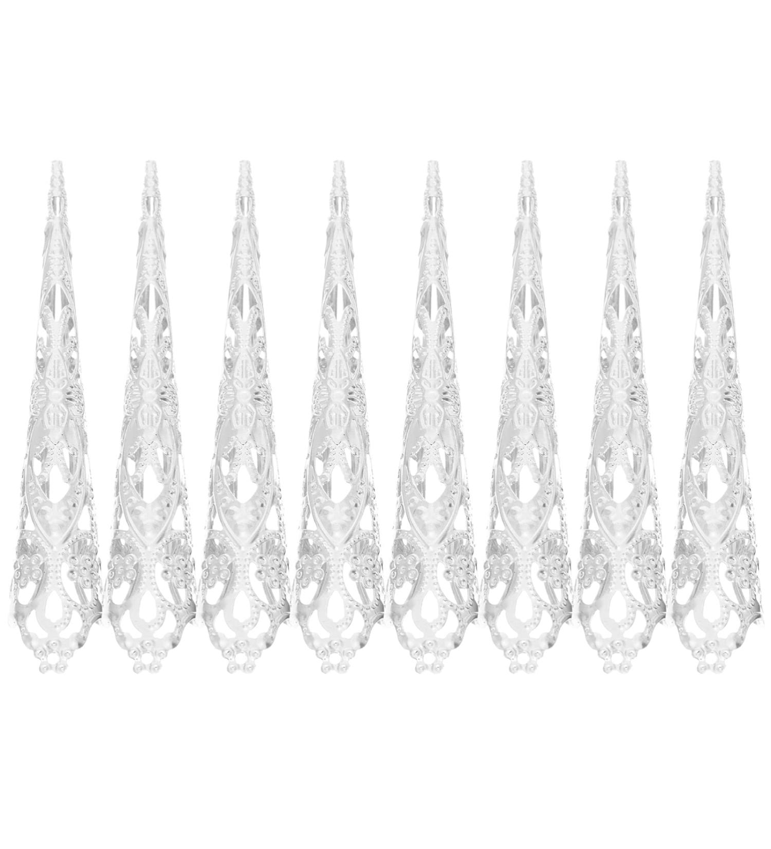 Shop SOLUSTRE 8Pcs Finger Lace Law Outfit for Women - Stylish Silver Costume & Accessories - Buy Online on GoSupps.com