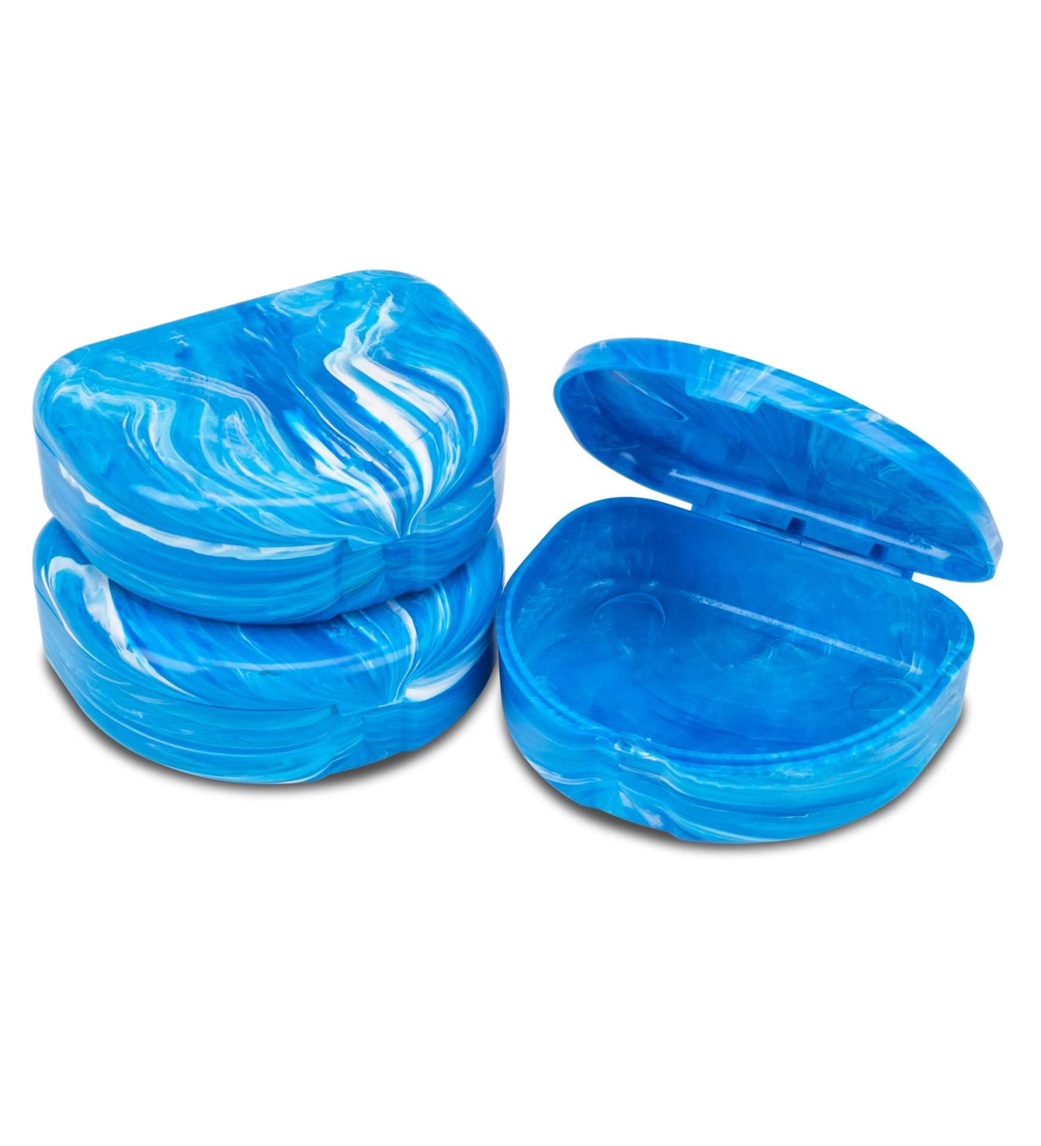 Marble Retainer Cases with Labels (3 Pack) - Blue - Buy Online on GoSupps.com