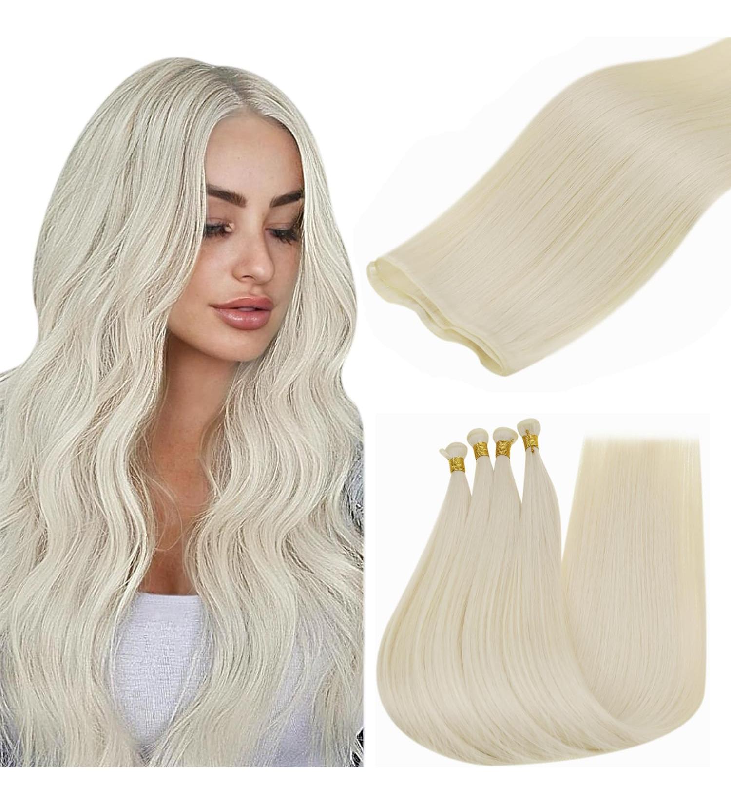 Hetto Blond Genius Treat Extensions - Real Remy Virgin Hair 50cm Platinum Blond #1000 25g - Buy Online on GoSupps.com