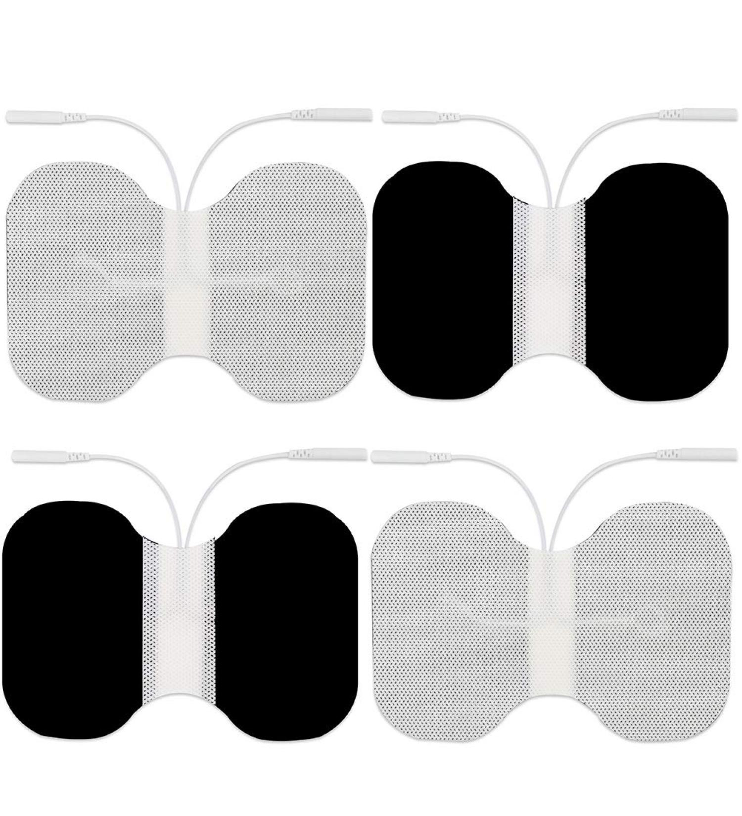 LotFancy TENS Unit Replacement Pads 4PCS 4.3 x 6 Adhesive Electrode Pads for Electrotherapy EMS Muscle Stimulation Machine Butterfly Shape - Buy Online on GoSupps.com