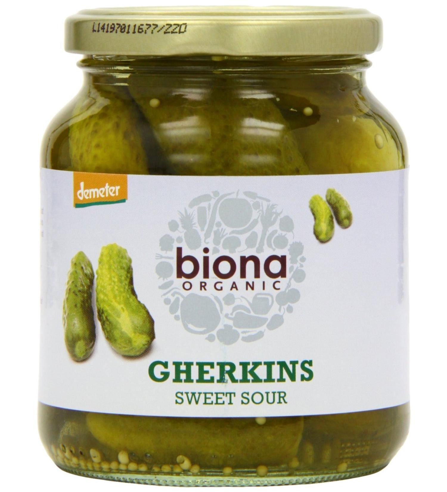 Biona Organic Gherkins Sweet Sour 350 g 350g