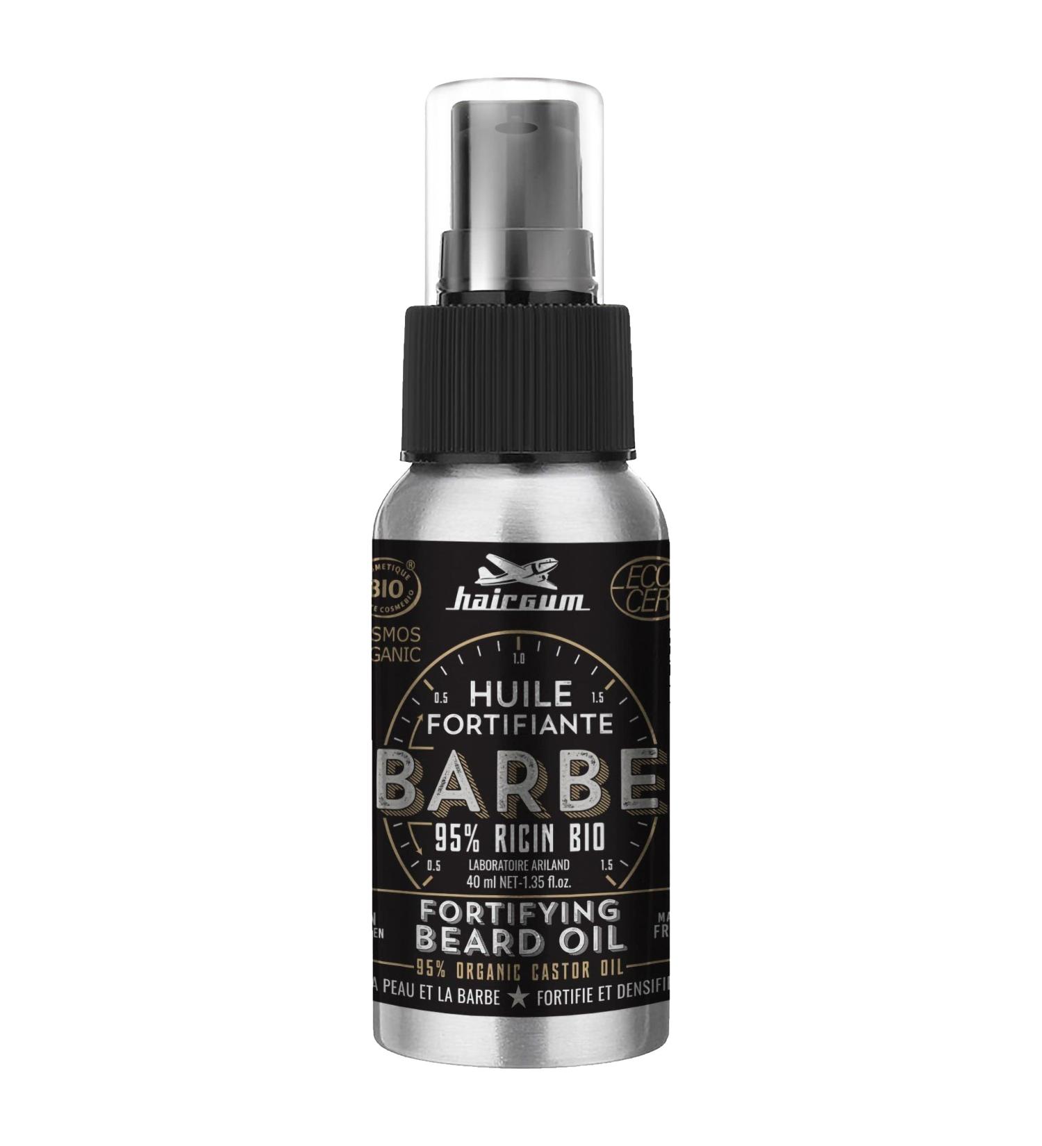 Huile Barbe Bio Fortifiante l'Huile de Ricin - Hairgum - Buy Online on GoSupps.com