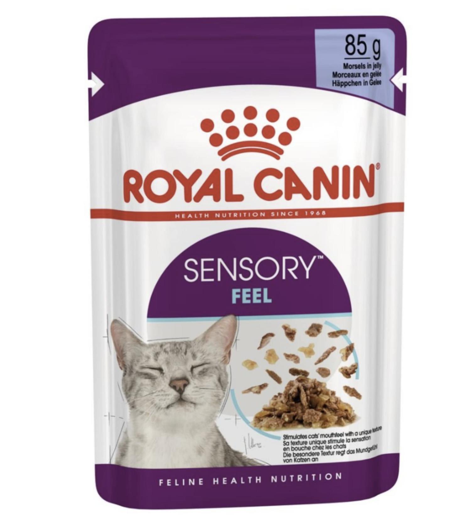 Royal Canin Sensory Feel In Jelly Wet Cat Food 12 x 85g Meat 12 count (Pack of 1) - Buy Online on GoSupps.com