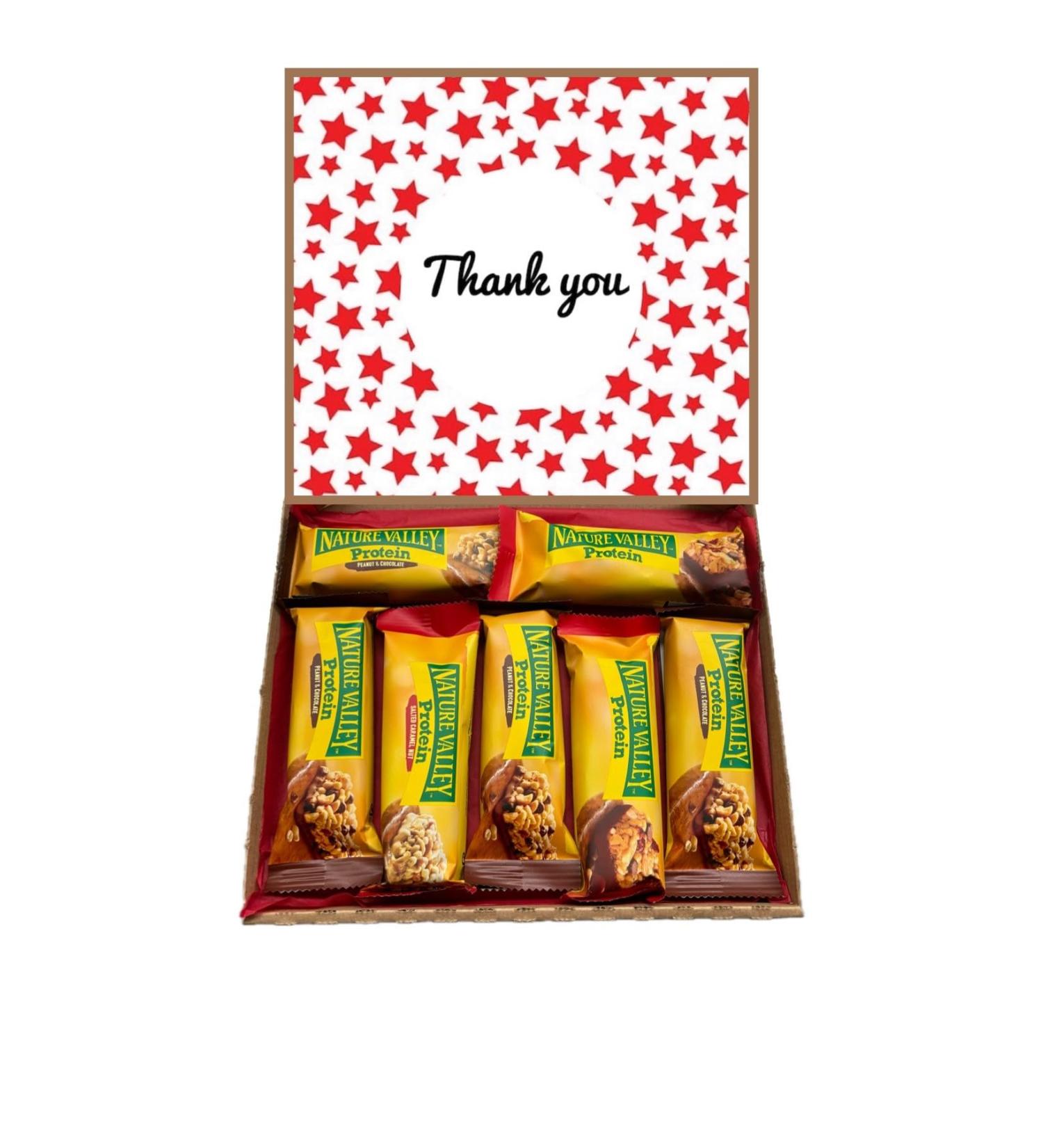 Thank You Natures Valley Variety Protein Bar Box Gift Hamper Present - Buy Online on GoSupps.com