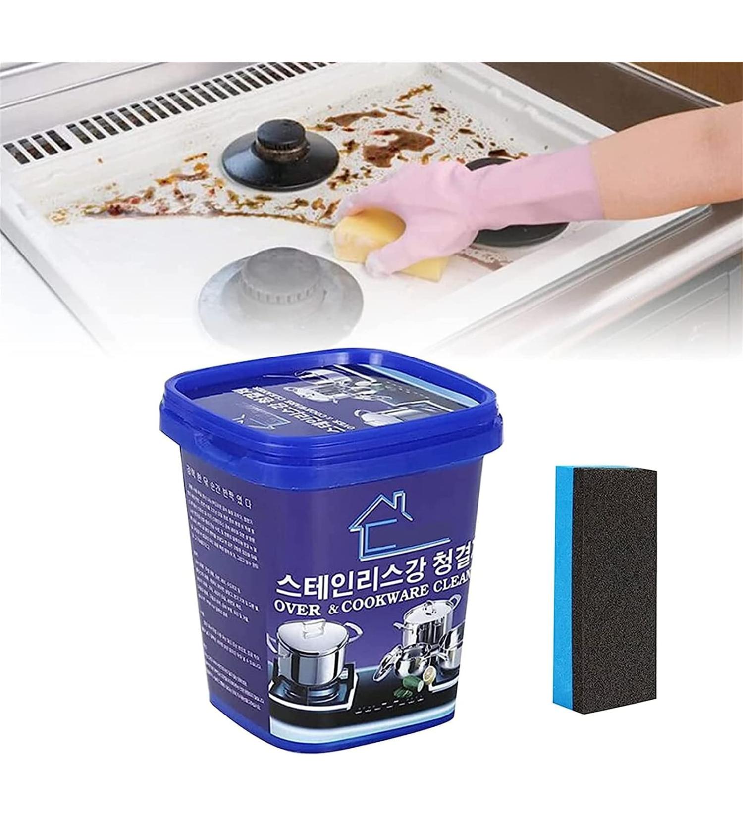 Fourpeopeo Stainless Steel Cleaning Powder 500g Stainless Steel Cleaning Paste Oven Cookware Cleaner Powerful Stainless Steel Cookware Cleaning Paste for Home Use - Buy Online on GoSupps.com