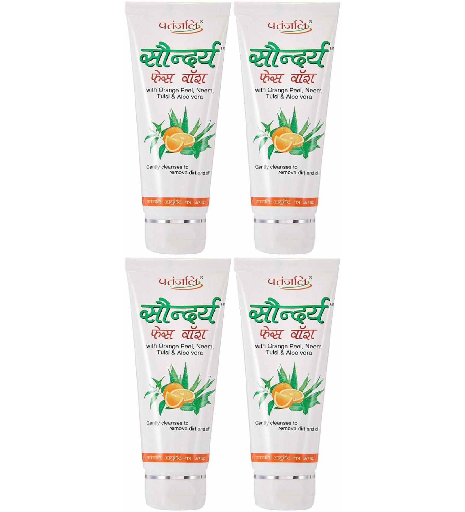 patanjali Saundarya Face Wash 60g Pack of 4
