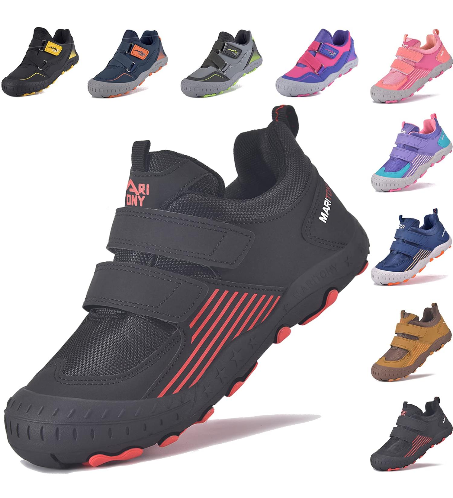 Maritony Girls Hiking Shoes - Children's Trekking & Sports Sneakers (24-35 EU) - Black - Buy Online on GoSupps.com