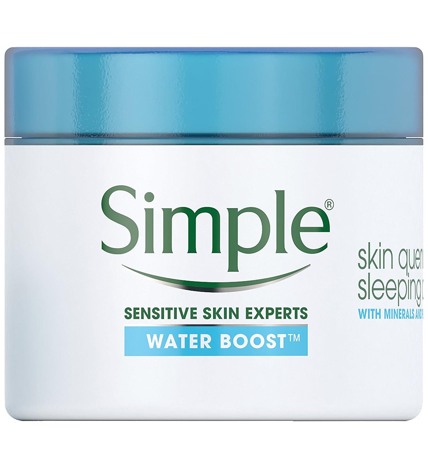 Simple Water Boost Skin Quench Sleeping Cream 1.7 Fl Oz - Hydrating Night Cream - Buy Online on GoSupps.com
