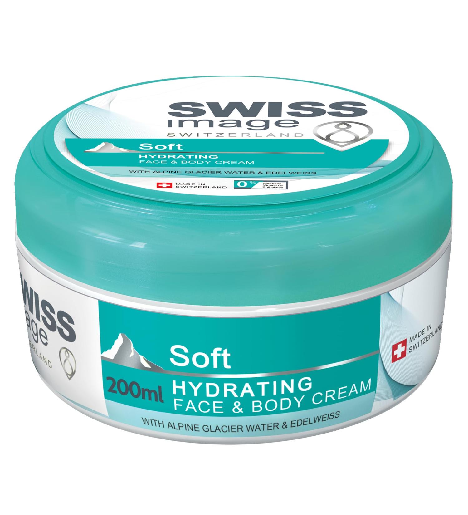 Swiss Image Soft Hydrating Face & Body Cream 200 ml - Light Non-Fatty Moisturizer for Daily Use | International Shipping Available - Buy Online on GoSupps.com