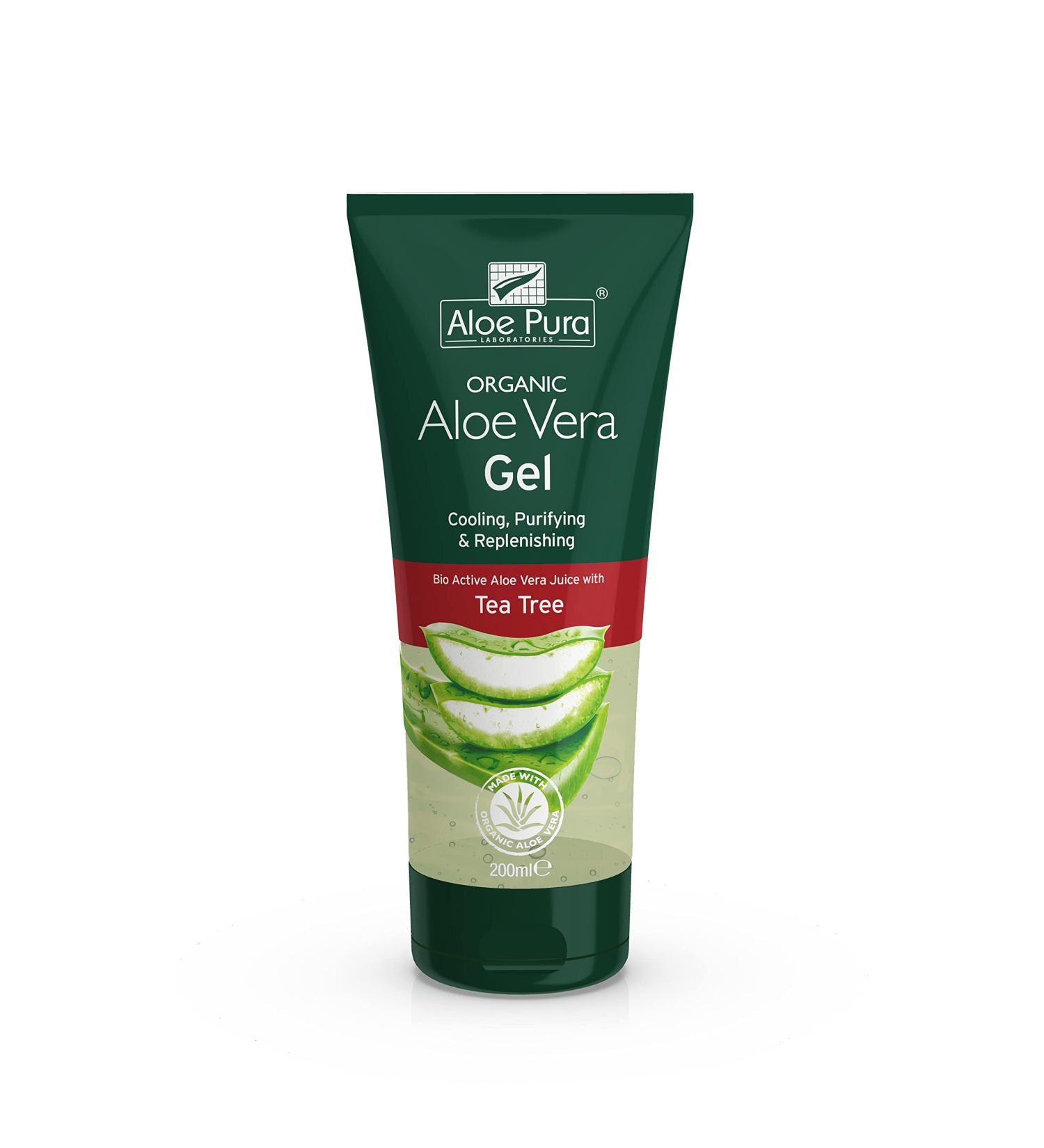 Aloe Pura Aloe Vera Gel with Tea Tree | 200ml - Soothing and Nourishing Skincare - Buy Online on GoSupps.com