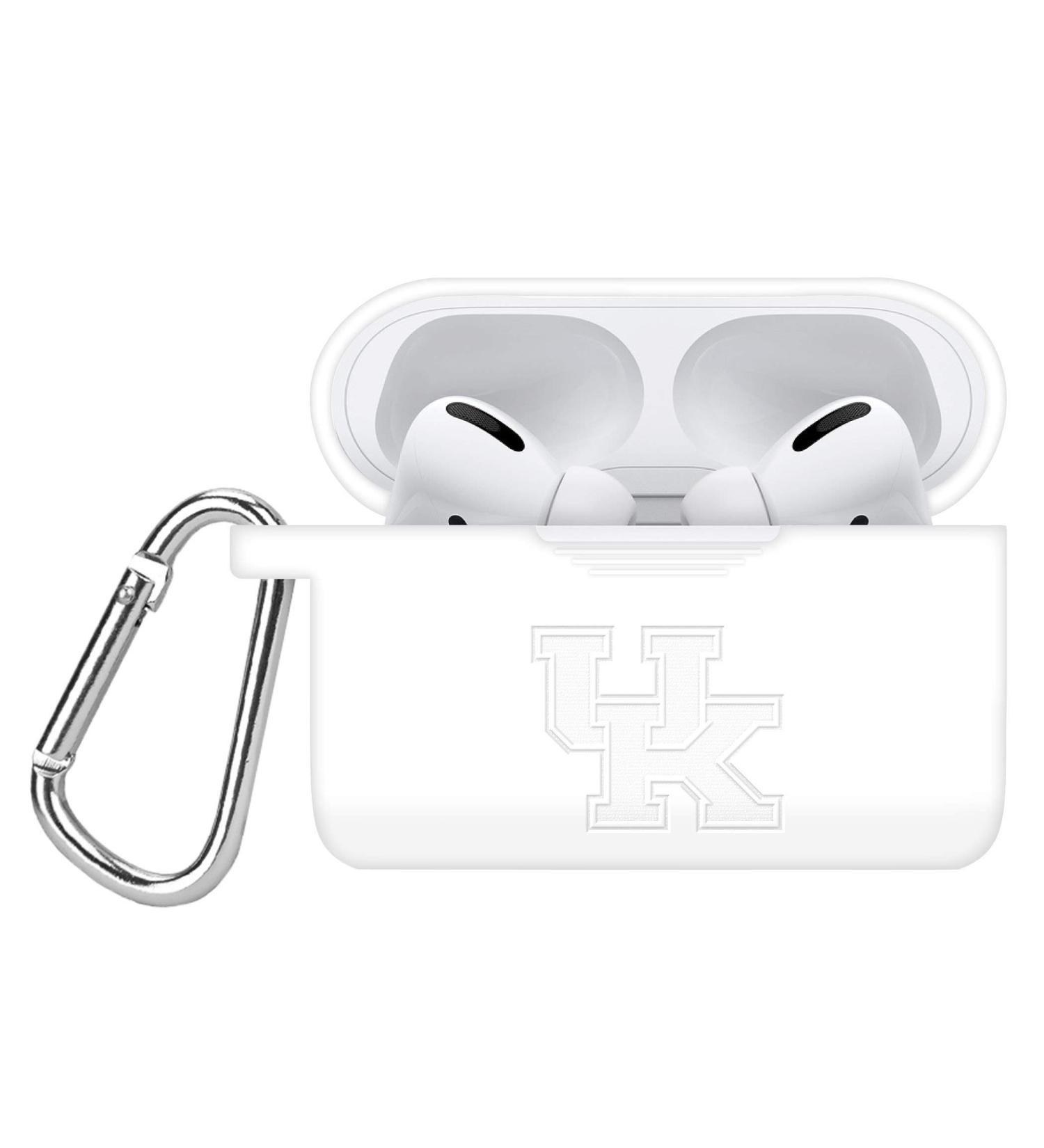 AFFINITY BANDS Kentucky Wildcats Engraved Silicone Case Cover Compatible with Apple AirPods Pro (White)