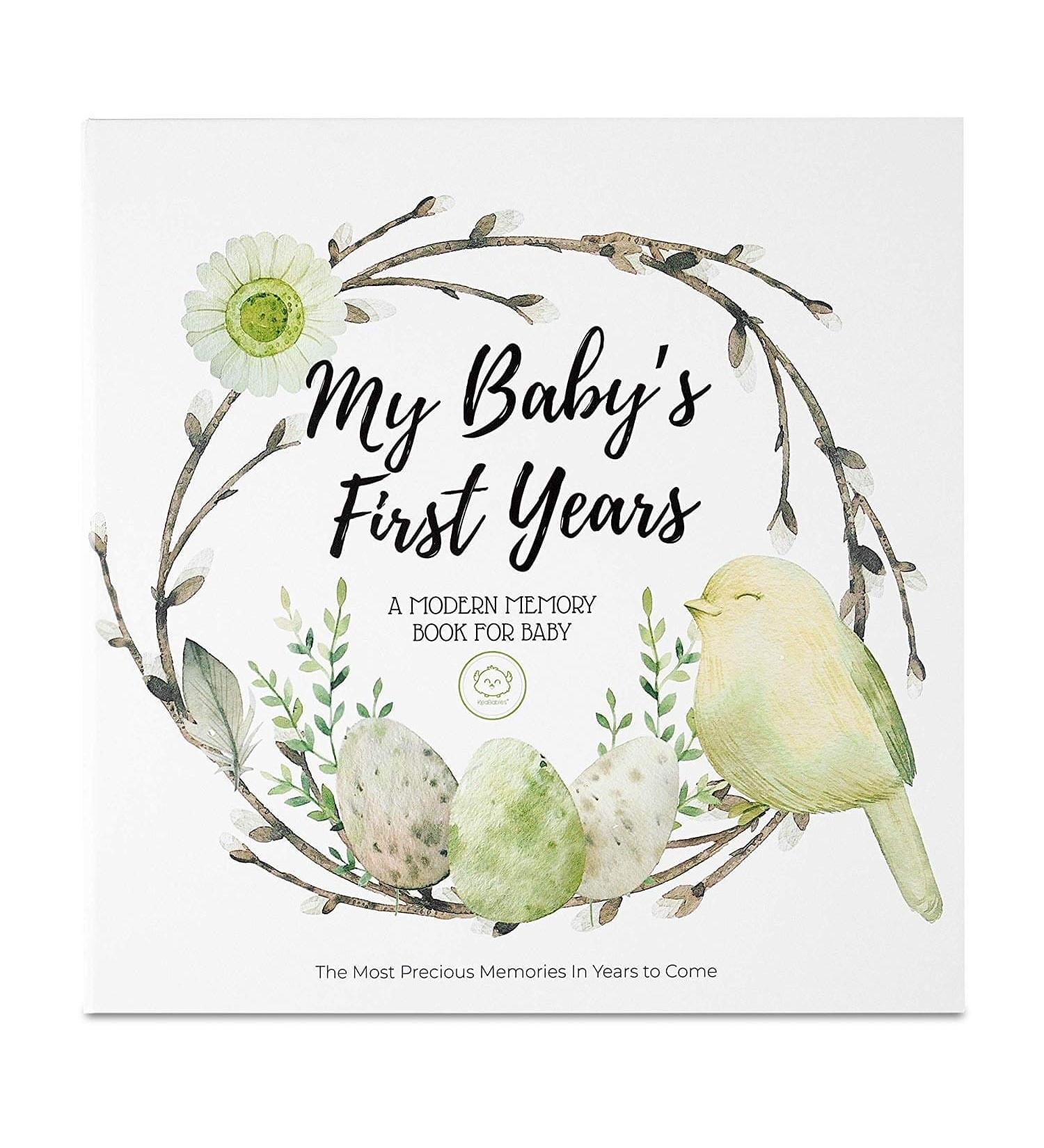 Baby Memory Book Journal - 90 Pages Hardcover First Year Keepsake Milestone Baby Book - Wonderland Theme for Boys and Girls - Baby Scrapbook and Album - Buy Online on GoSupps.com