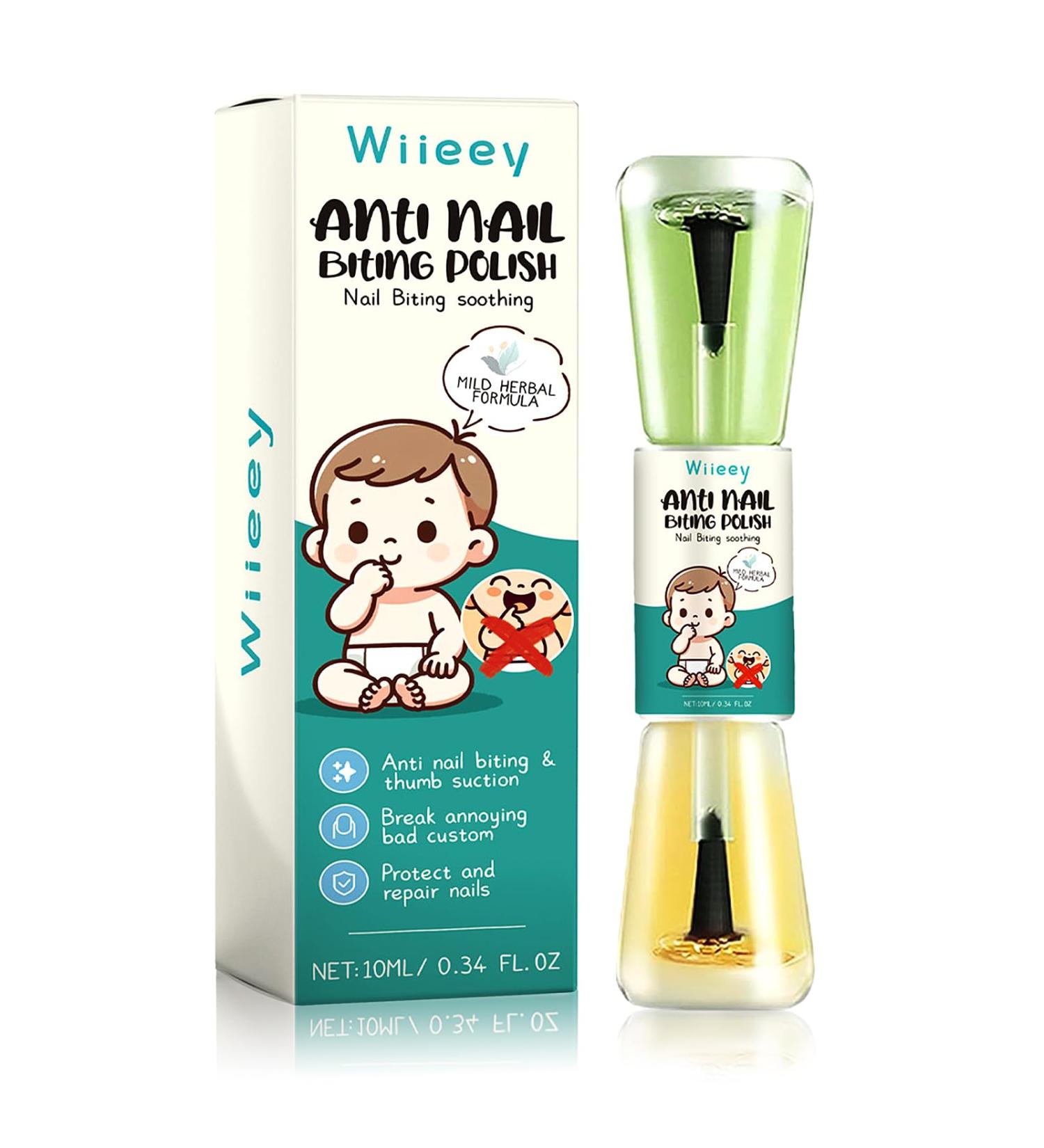 Anti Nail Biting Polish - 2-in-1 Stop Biting Nails - Quick Dry No Bite Nail Polish for Anti Thumb Sucking & Nail Repair - Nail Biting Prevention Anti Finger Sucking for Nail Care - Buy Online on GoSupps.com