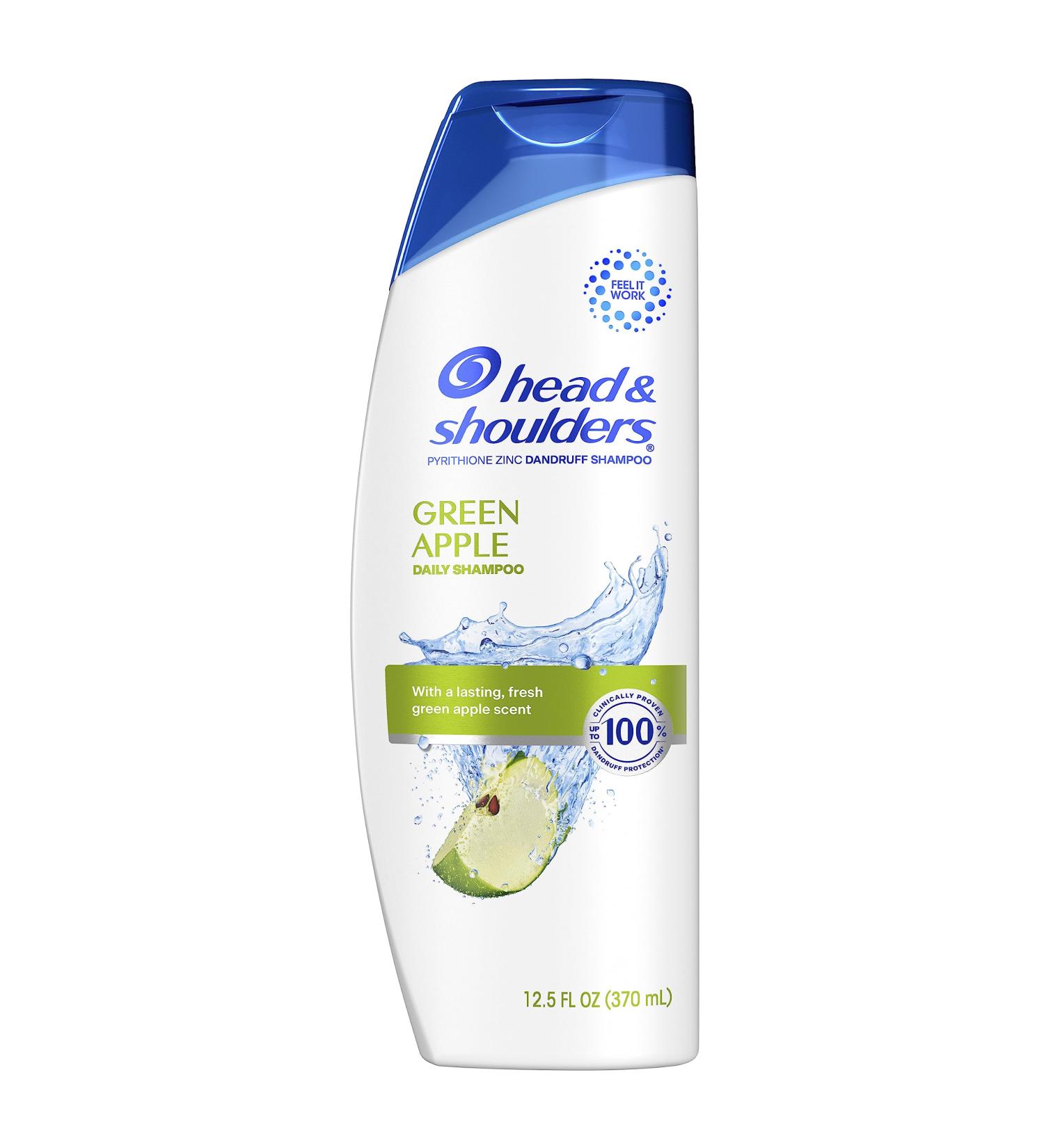 Head and Shoulders Dandruff Shampoo - Green Apple Paraben Free Anti-Dandruff Treatment 12.5 oz - Daily Use for Healthy Scalp - Buy Online on GoSupps.com