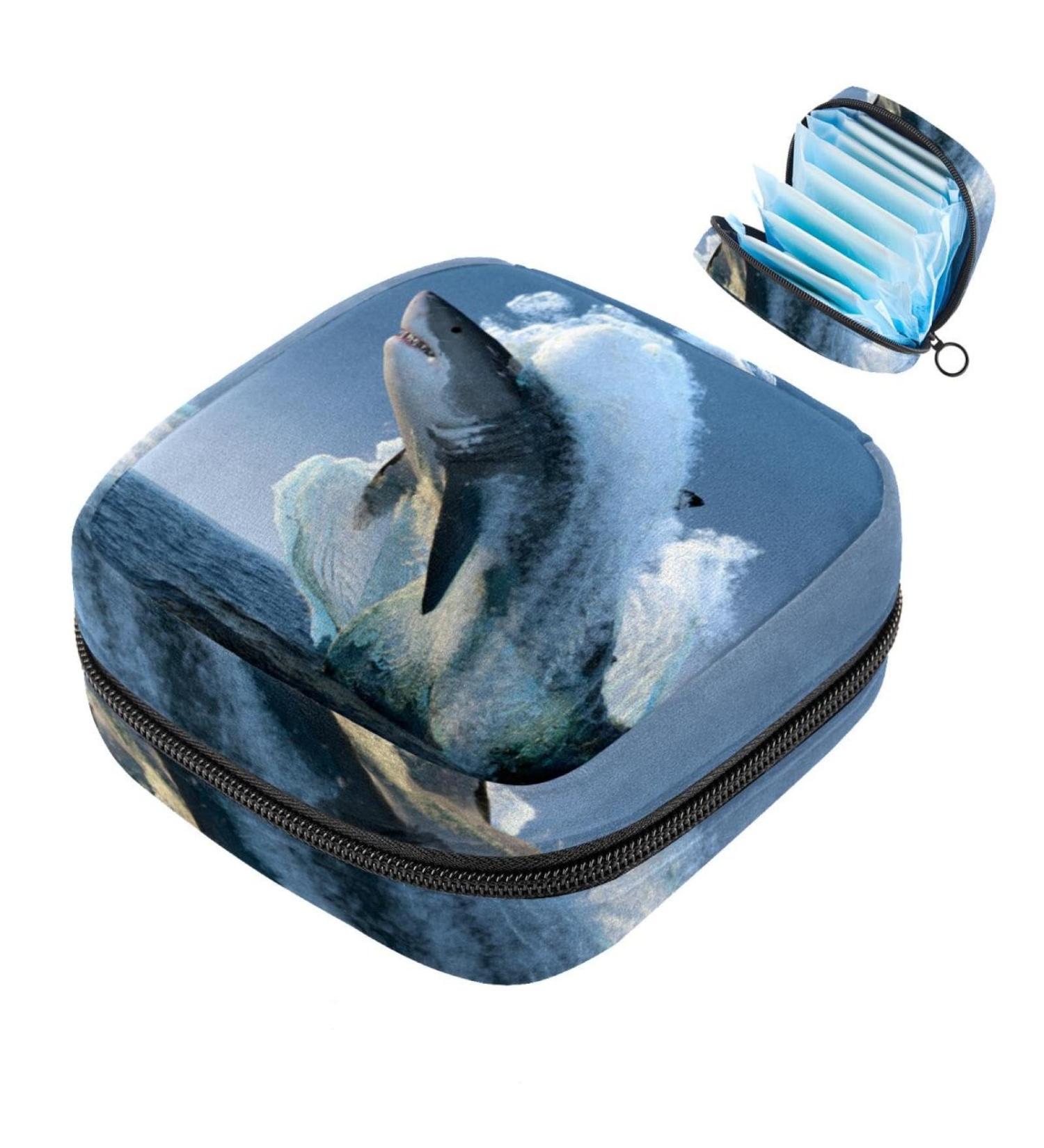 Buy Women's Binding Storage Bags | Jumping Shark Portable Menstrual Pad & Tampon Holder | Multi-Colored Ideal for School & Office - Buy Online on GoSupps.com