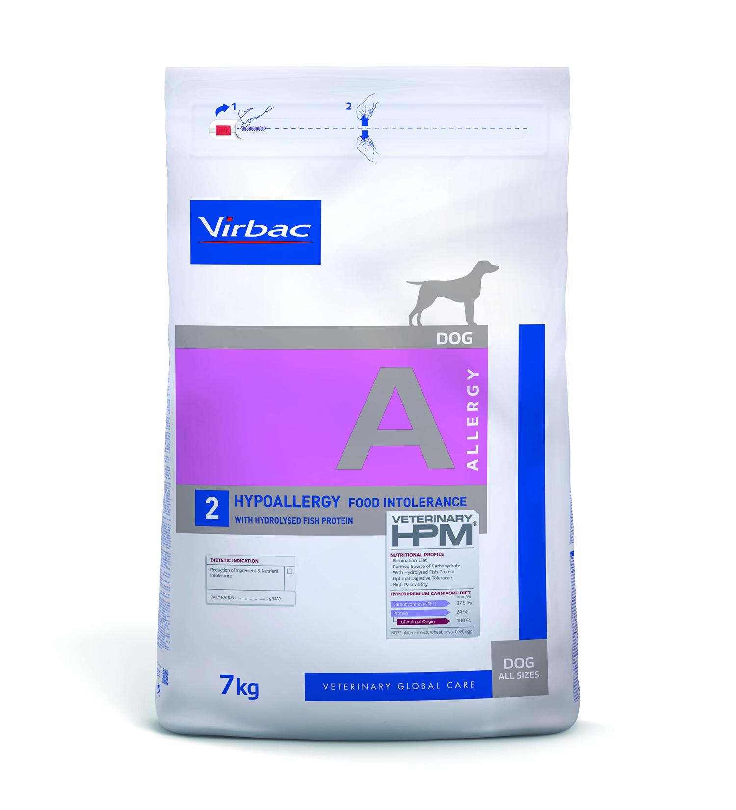 Virbac Veterinary HPM Vet A2 Allergy Salmon Bag for Dogs 12 kg