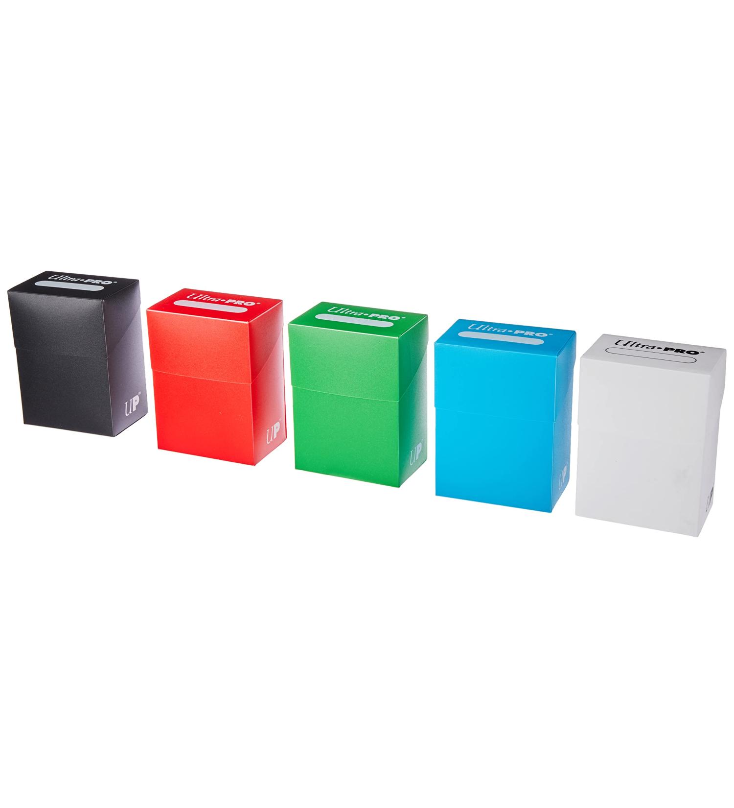Set of 5 Ultra Pro Deck Boxes for Magic, Pokemon, Yu-Gi-Oh Cards (Red Blue Green Black White) - Buy Online on GoSupps.com