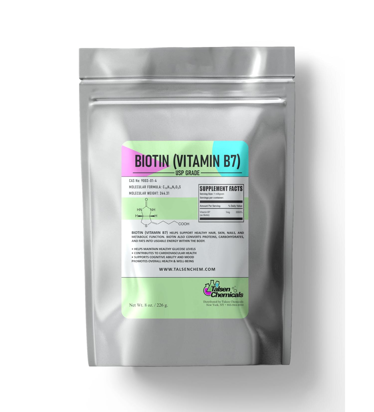 Biotin (Vitamin B7) Powder Vitamin B7 Powder for Hair Skin and Nail Health Biotin Vitamin Non-GMO Gluten-Free (8 Ounce / 226 Grams) 8 Ounce (Pack of 1) - Buy Online on GoSupps.com