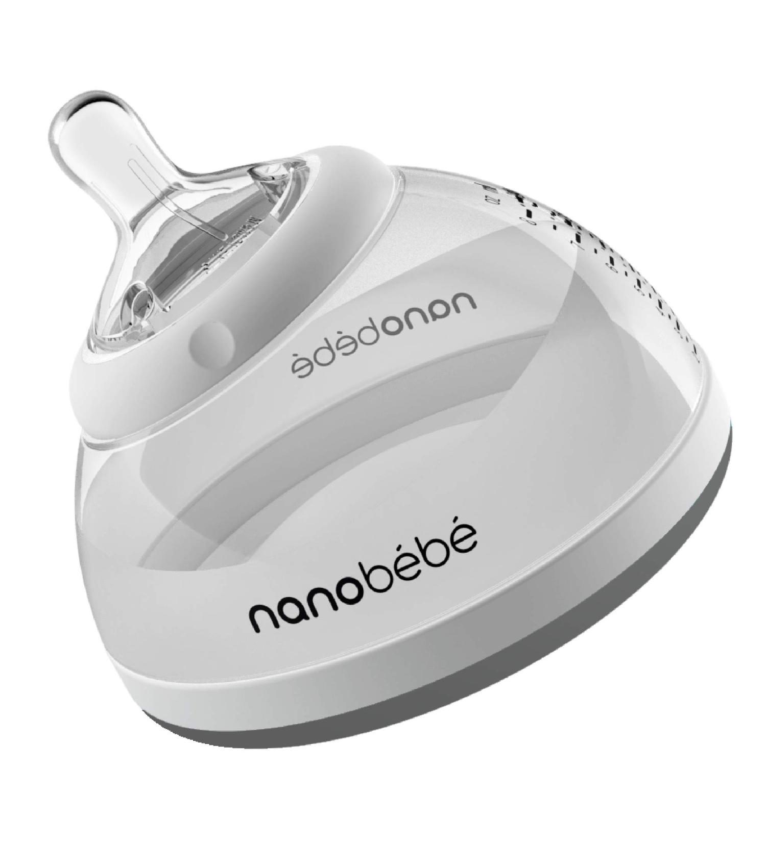 Nanobebe Stage 2 Transition Bottle - Gray 8 oz (240 ml) | Single Pack - Buy Online on GoSupps.com
