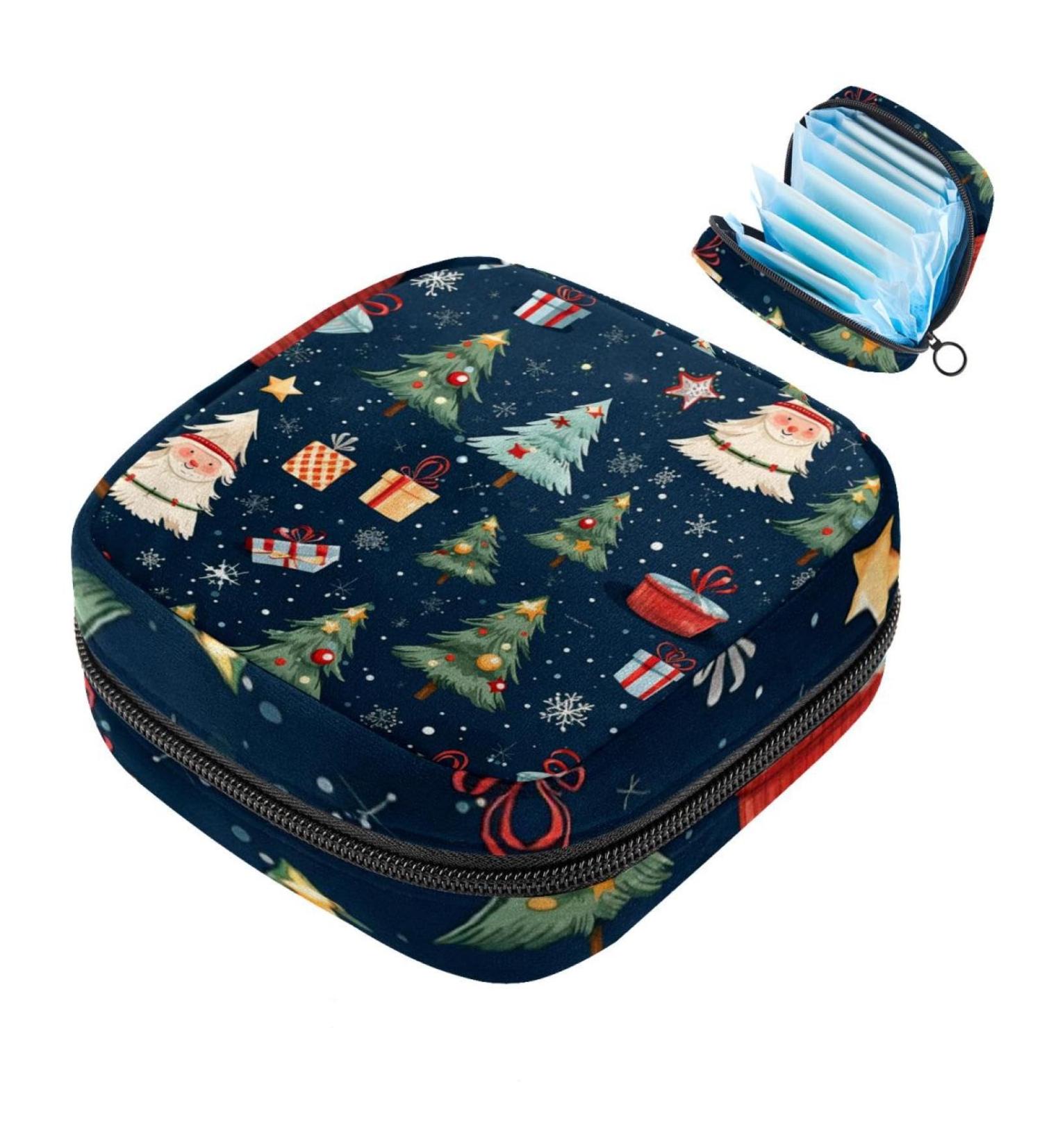 MUOOUM Menstrual Polster Bag - Zipper Women's Flip Bag for Tampons | Christmas Gingerbread Man Design | 1 Count - Buy Online on GoSupps.com