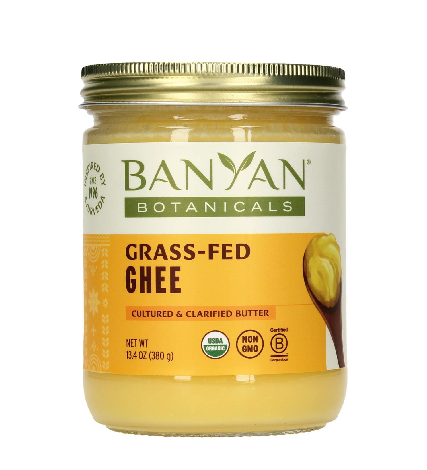 Banyan Botanicals Organic Grass-Fed Ghee 13.4 oz - Non-GMO Gluten-Free Cooking & Baking Oil Alternative - Buy Online on GoSupps.com
