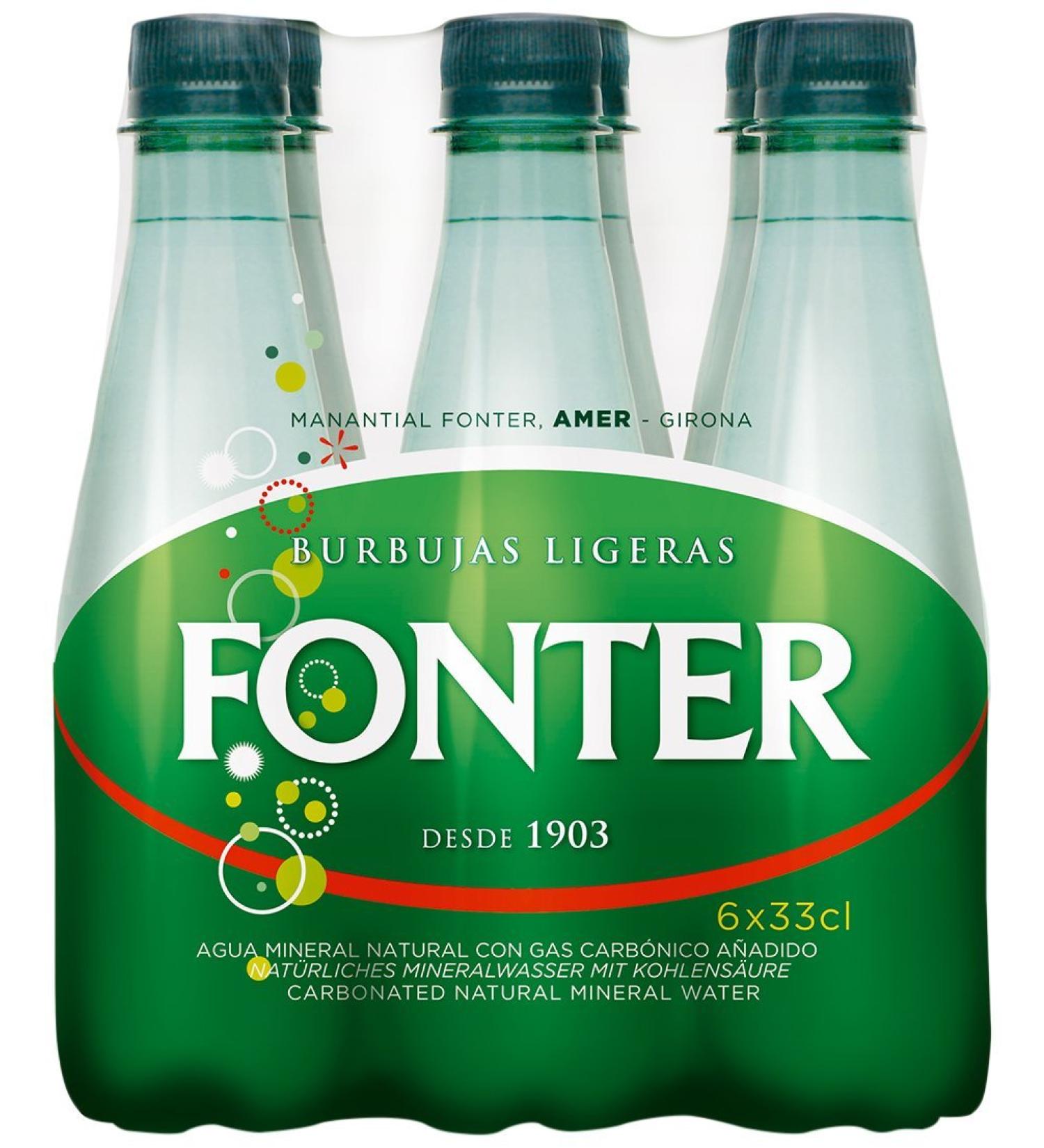 Fonter – Natural mineral water with added carbon dioxide 0.33 L x 6