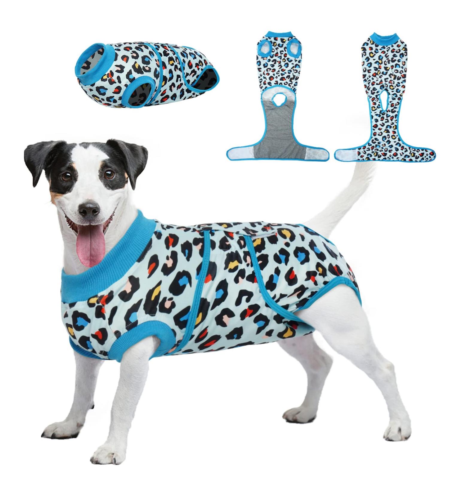 Kuoser Dog Post-Op Body Suit - Breathable Recovery Wear for Male & Female Dogs Anti-Licking & E-Collar Alternative Light Blue - Buy Online on GoSupps.com