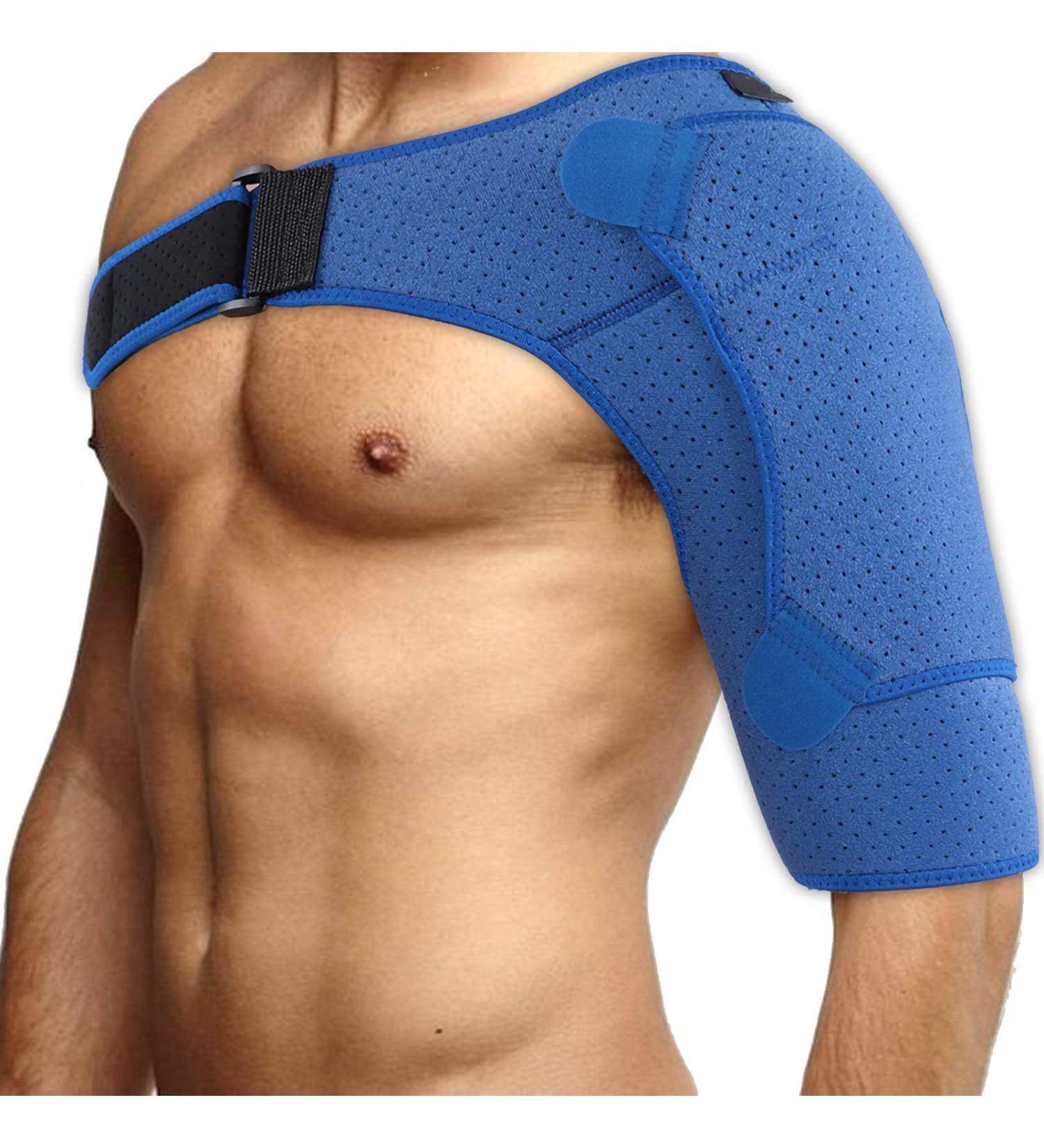 Adjustable Neoprene Shoulder Bandage for Men & Women | Compression Support for Shoulder Pain & Injuries (31-38 inches) - Buy Online on GoSupps.com