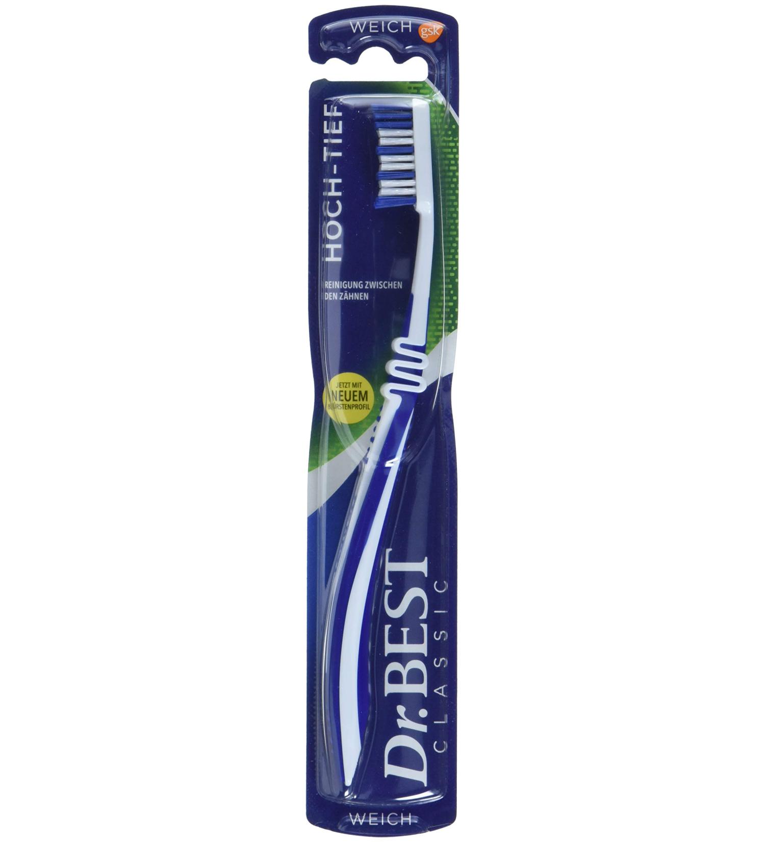 Dr. Best High-Low Soft Toothbrush - 1 Piece for Gentle Effective Oral Care | International Shipping Available - Buy Online on GoSupps.com