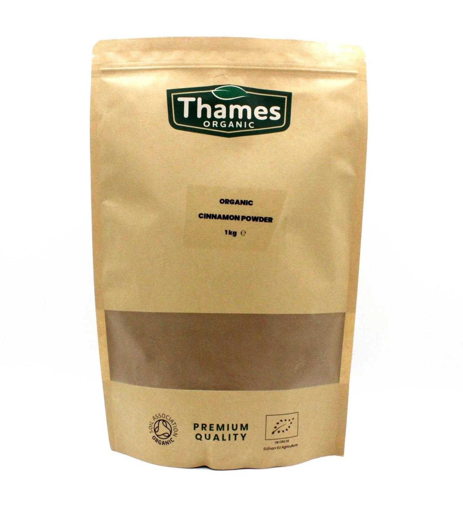 Organic Ceylon Cinnamon Powder 1kg - Pure, Non-GMO, Vegan - for Baking, Cooking & Beverages - Thames Organi - Buy Online on GoSupps.com