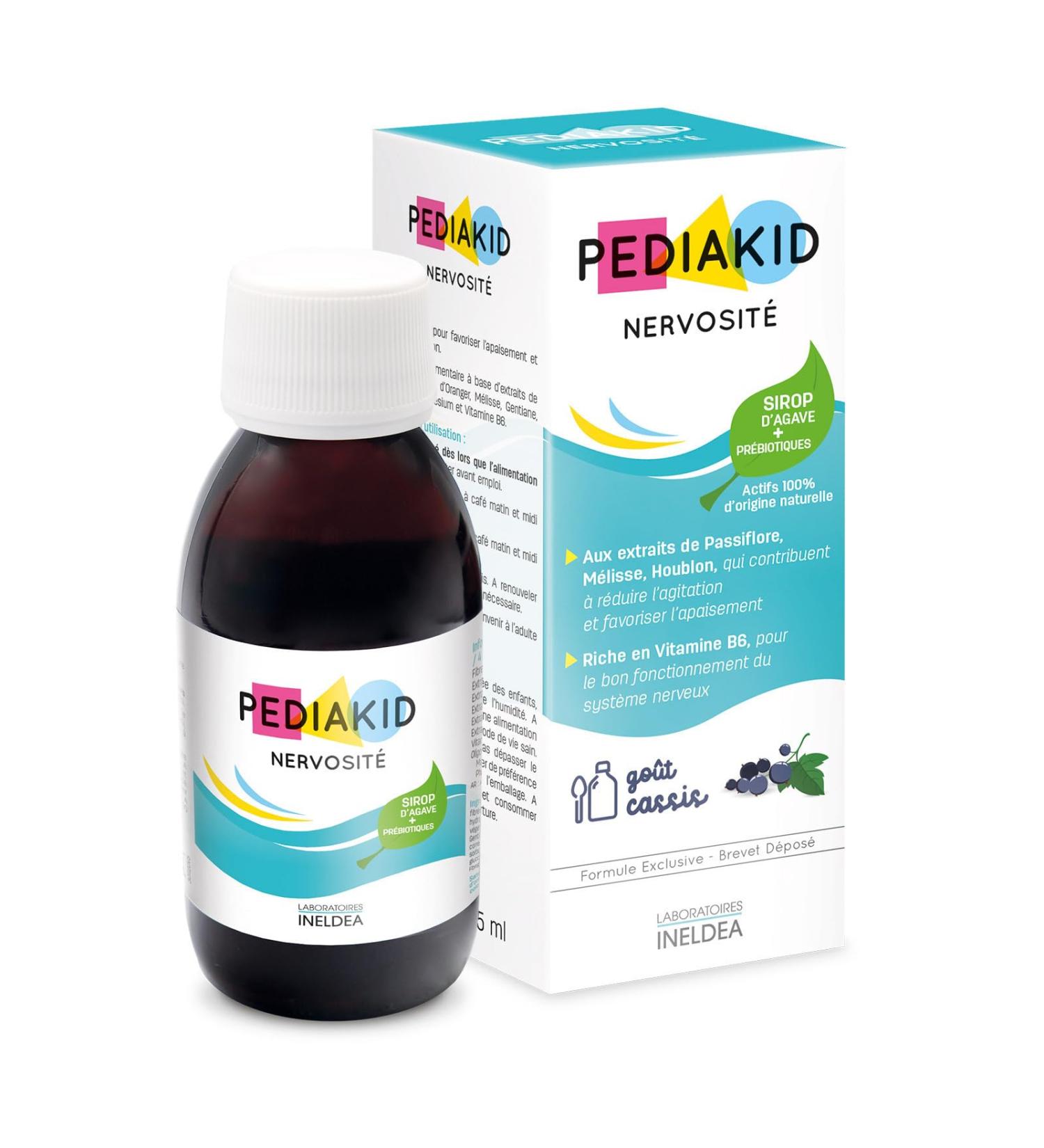 PEDIAKID - Nervousness Syrup - Natural Food Supplement - Exclusive Agave Syrup Formula - Promotes Soothing - Reduces Agitatio - Buy Online on GoSupps.com