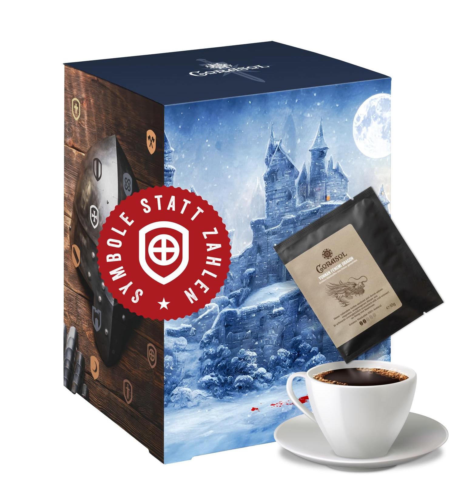 Corasol Escape & Coffee Advent Calendar - Thrilling Escape Experience for Adults | 240g Red Trickles in Snow - Buy Online on GoSupps.com