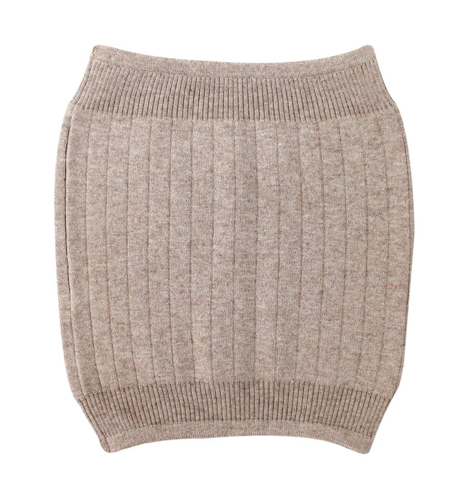 Unisex Cashmere Waist Warmer - Soft Wool Warming Belt for Lower Back Support | Elastic Comfort in Camel - Buy Online on GoSupps.com