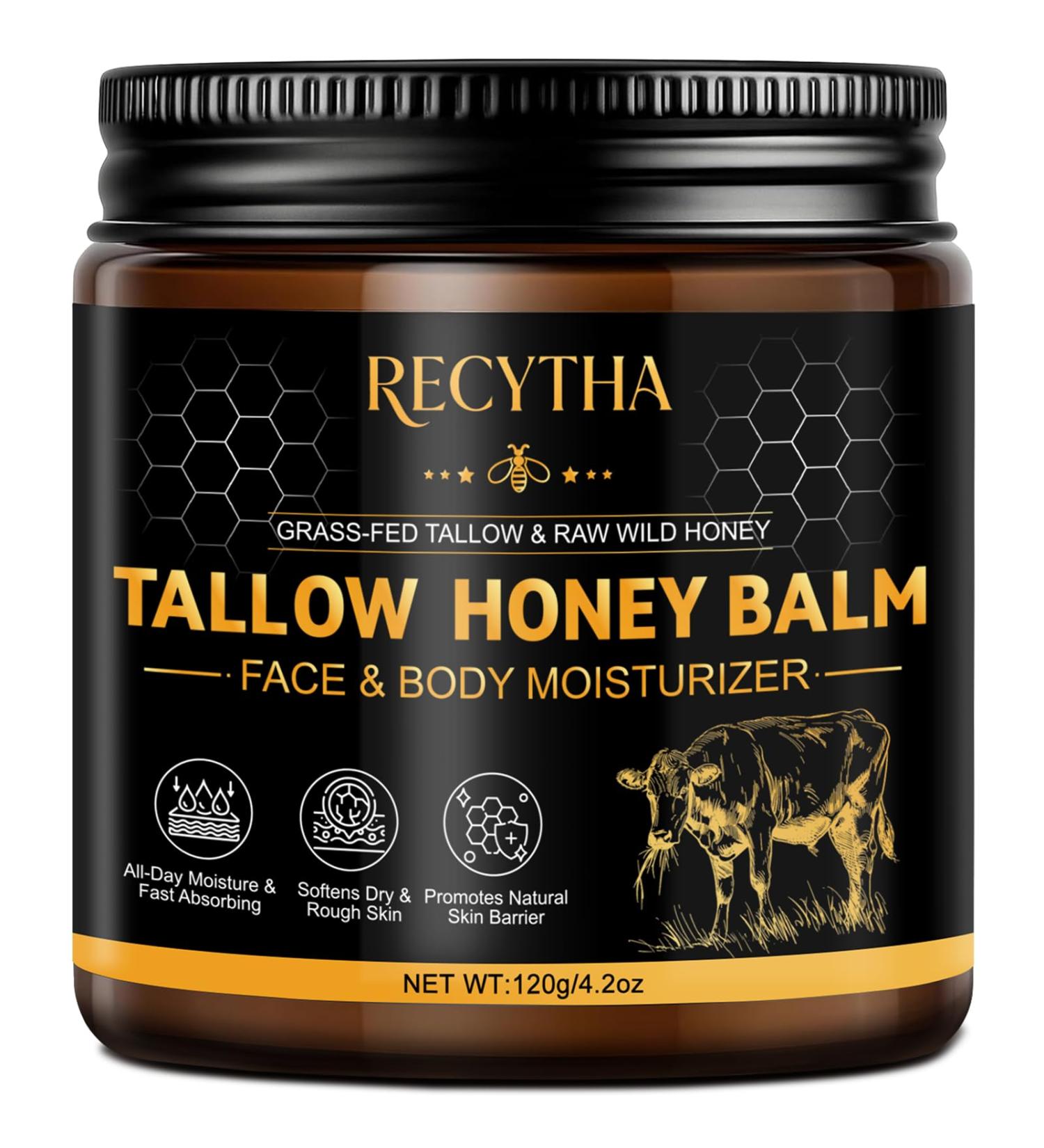 Beef Tallow for Skin Tallow and Honey Balm 100% Organic Grass-Fed Beef Tallow Face Moisturizer with Raw Honey & Jojoba Oil Whipped Tallow Balm for Face Body Deep Nourish Soothe Dry Sensitive Skin - Buy Online on GoSupps.com