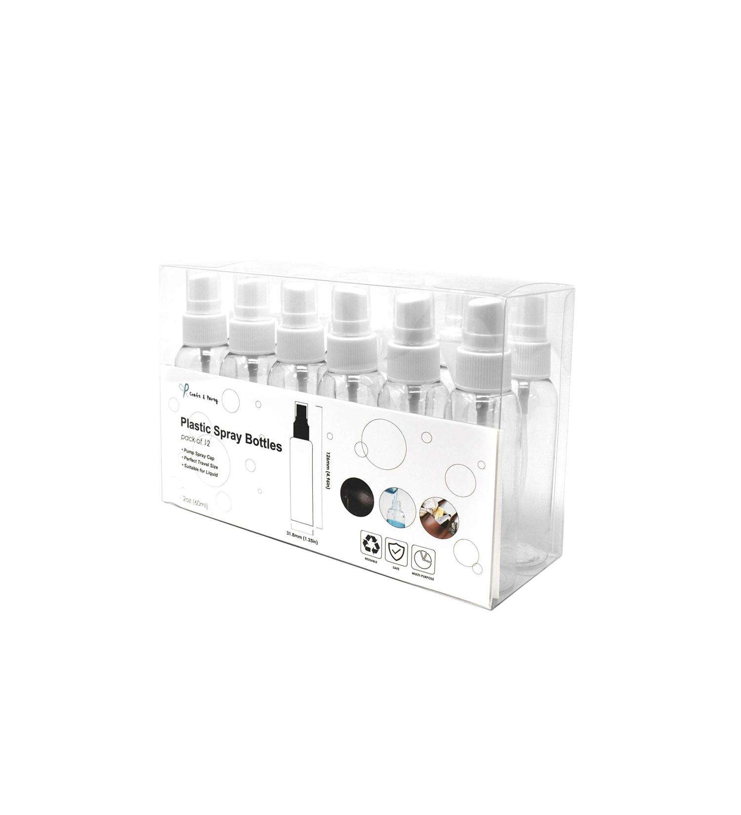 2OZ Travel Cosmo Spray Bottle Set of 12 - Refillable & Portable for eCommerce | International Shipping - Buy Online on GoSupps.com